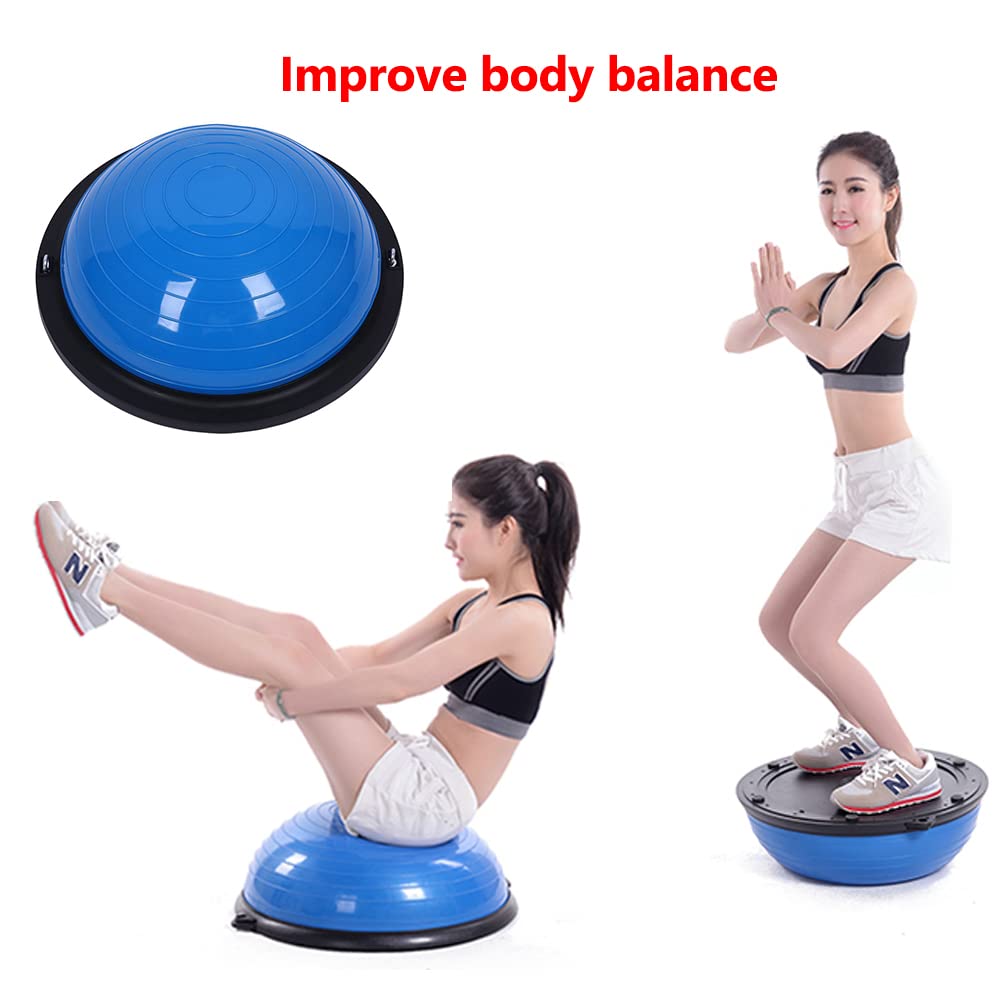 FANMURAN 46cm Balance Ball Trainer with Resistance Bands - Stability Ball for Yoga, Pilates, Core Workouts & Home Fitness - Perfect for Balance Training, Physical Therapy & Gym Exercises