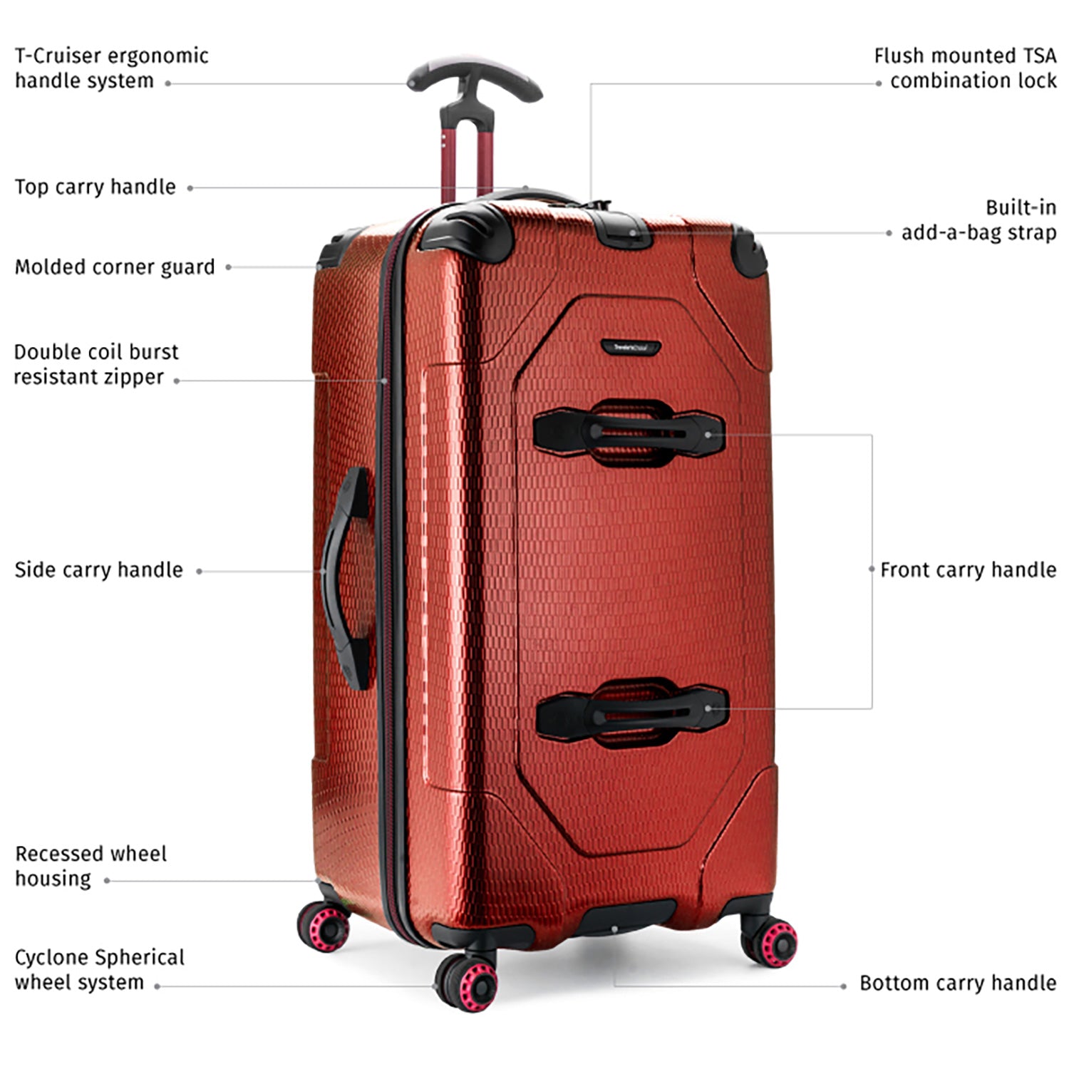 MaxPorter II Trunk - Durable Expandable Travel Luggage for Men & Women, Carry-On Suitcase with Spinner Wheels, TSA Lock - Perfect for Business Trips, Vacations & Air Travel
