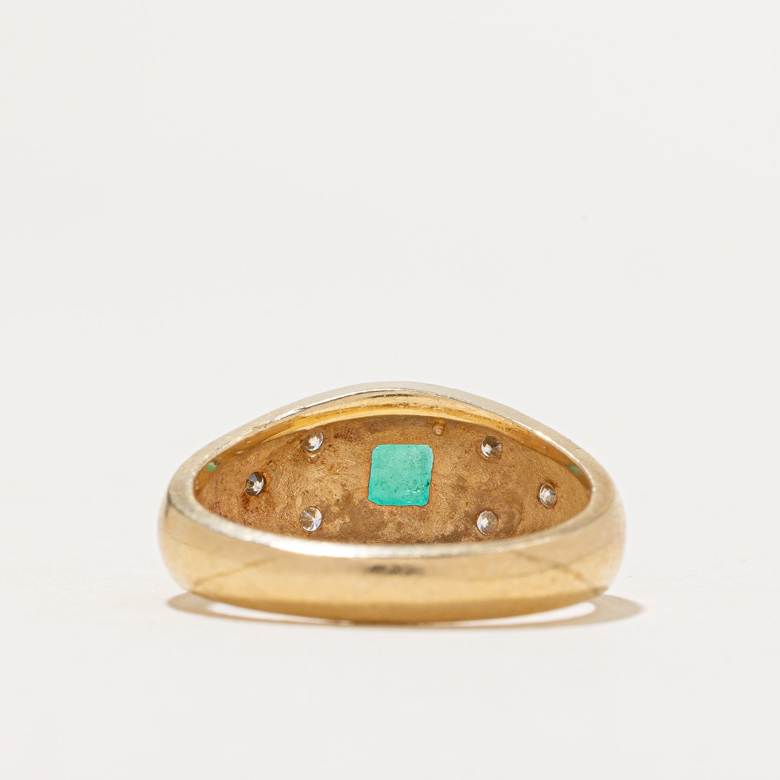 Emerald and Diamond Ring - 0.50ct Emerald with 0.15ctw Diamond Accents - Size 6 - Elegant Engagement, Wedding, or Anniversary Jewelry Gift