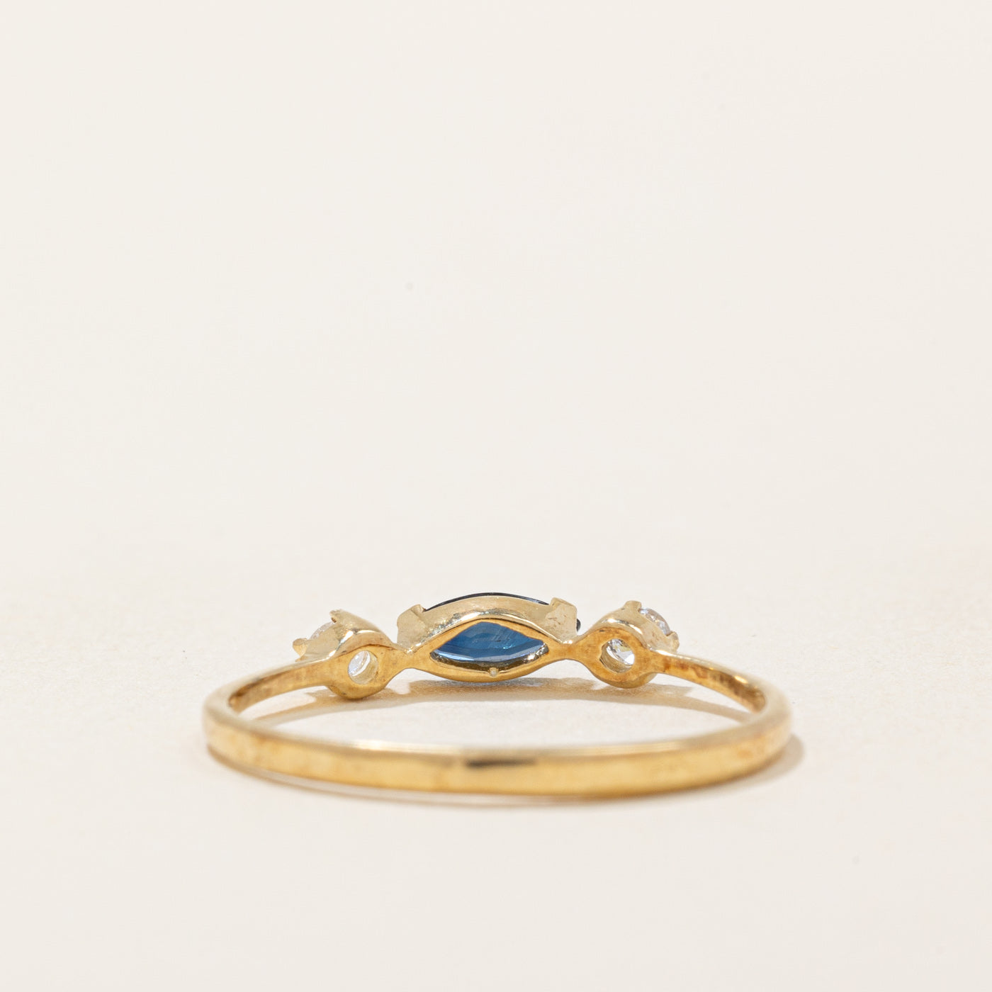 0.15ct Sapphire & 0.06ct Diamond Ring - Size 6 | Elegant Blue Gemstone Engagement Jewelry for Women | Perfect for Proposals, Anniversaries & Special Occasions