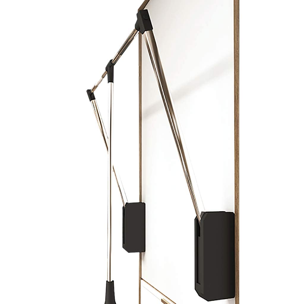 Wall-Mounted Industrial Clothes Rail - Adjustable Width Floating Shelves & Pull-Down Clothes Bar for Closet Organization, Laundry Room, and Garment Storage - Heavy Duty Clothing Rack for Home and Commercial Use