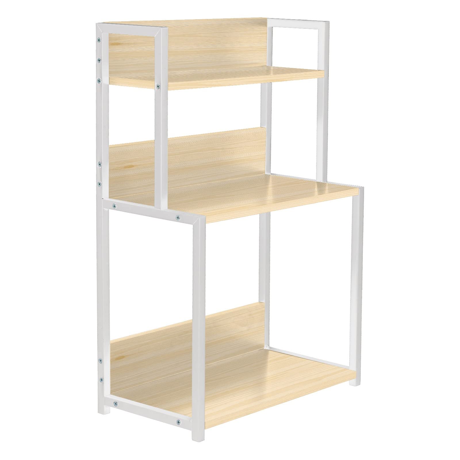 3-Tier Spice Rack Organizer - White Kitchen Storage Shelf for Condiments, Spices & Appliances - Space-Saving Countertop Organizer for Pantry, Cabinet or Counter