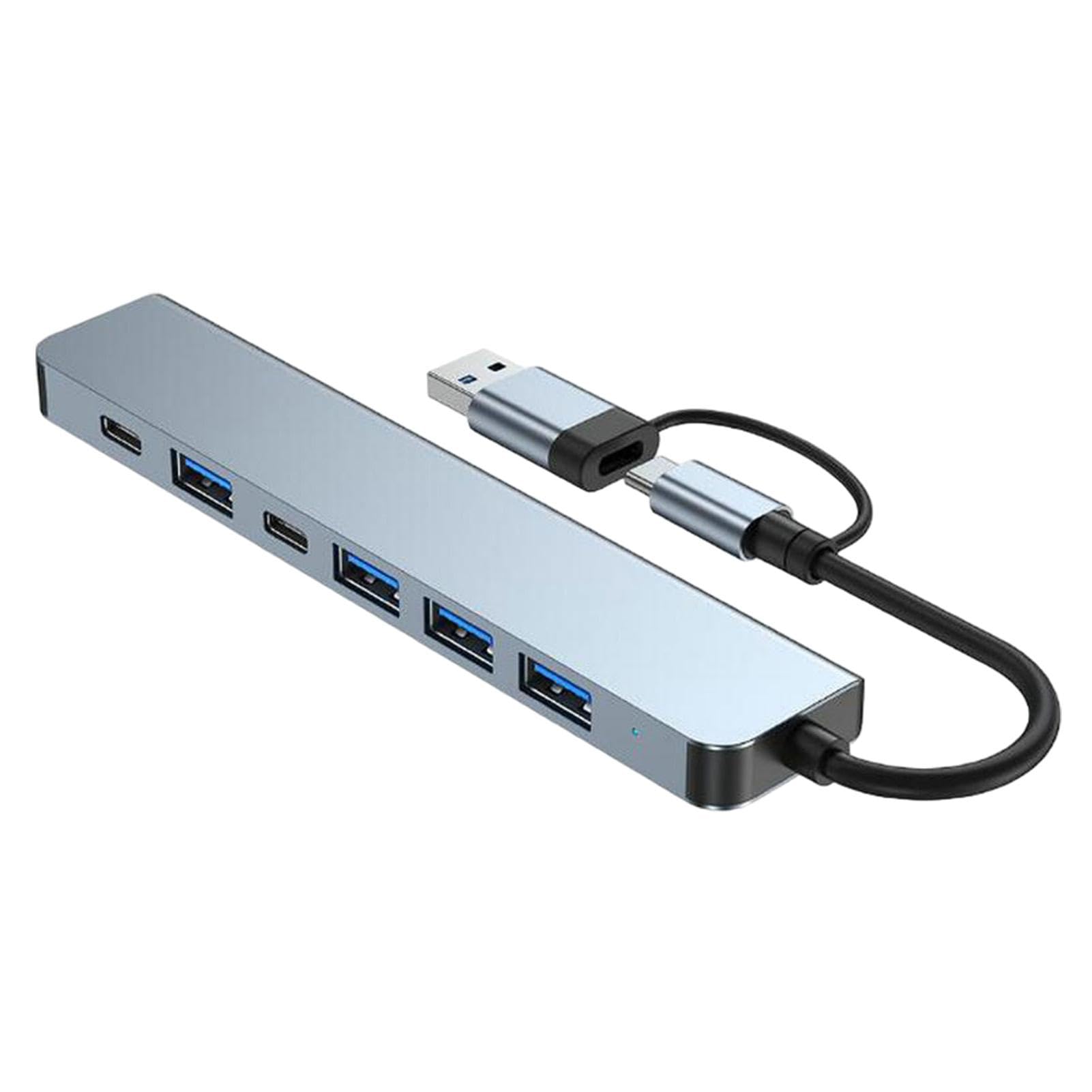 USB C Hub Multiport Adapter - High-Speed Data Transfer, USB A Ports, Laptop Docking Station for Printer, Camera, Keyboard, Mouse - Ideal for Home Office and Travel