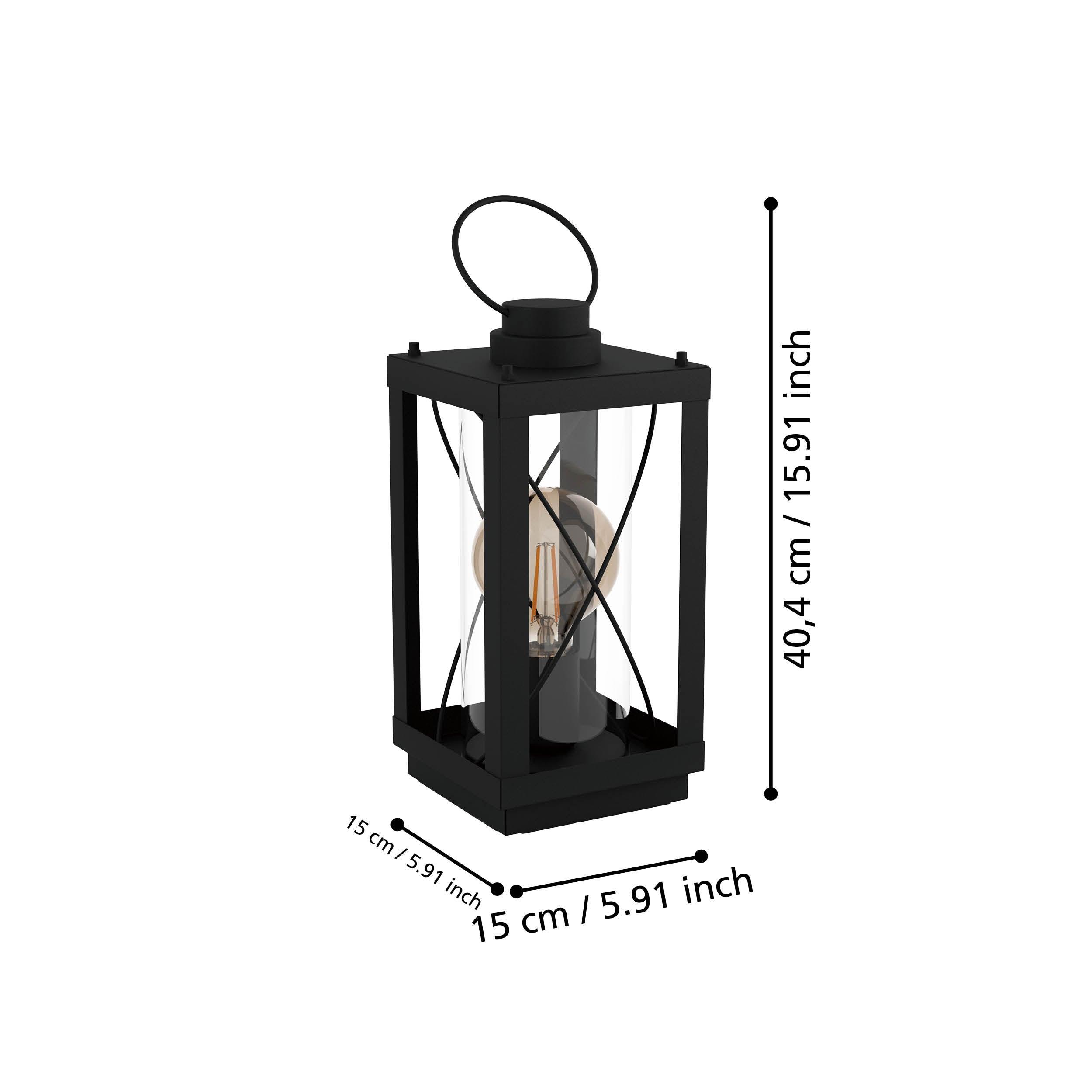 Eglo Bradford 1 Black Cross Wired Table Lamp - Modern Industrial Desk Light for Living Room, Bedroom & Office Decor