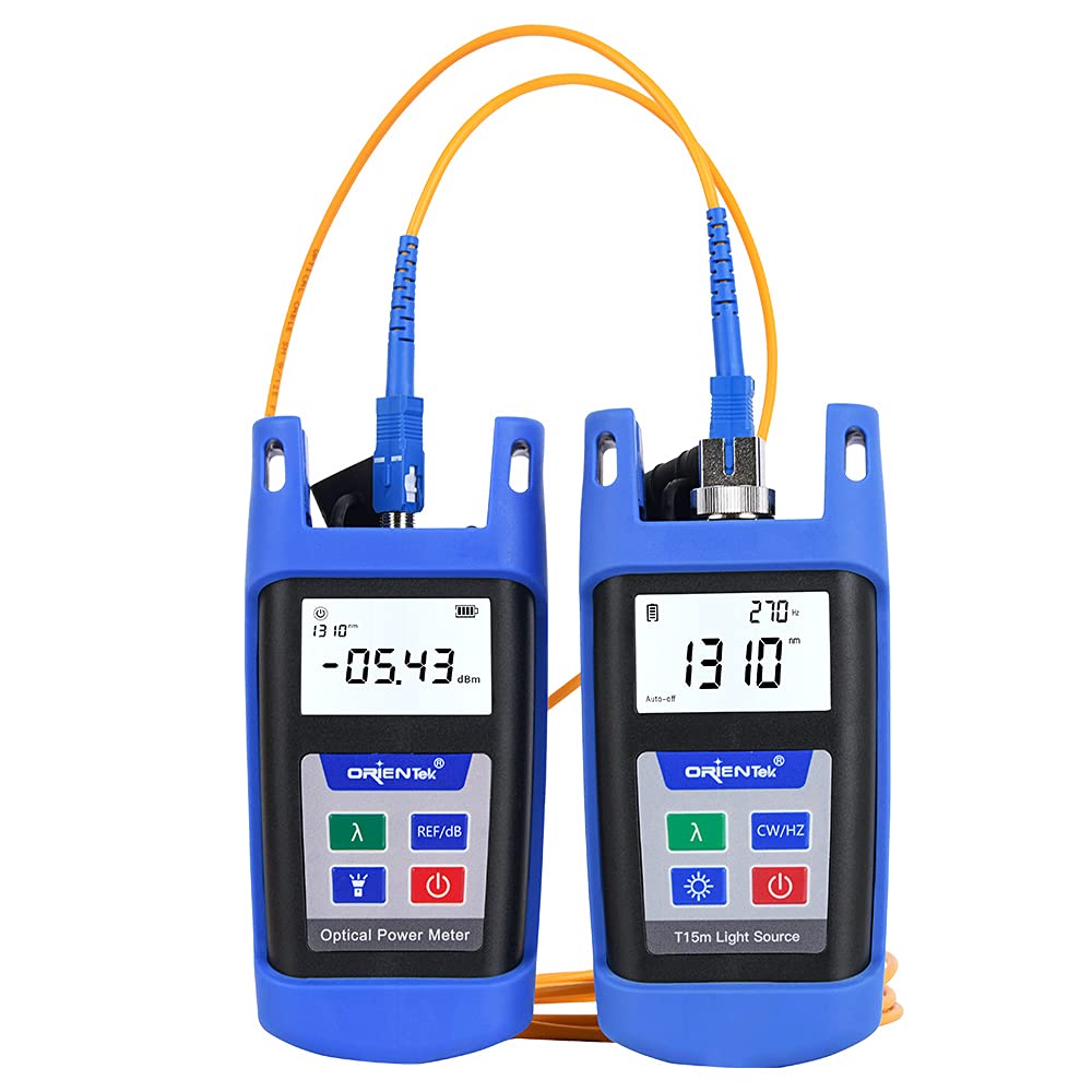 ORIENTEK TLT-15D Professional Fiber Optic Tool Kit with Microscope, Power Meter, Light Source & VFL - FTTH Loss Testing Equipment for Network Installation & Maintenance (Perfect for Telecom Engineers & Data Center Technicians)