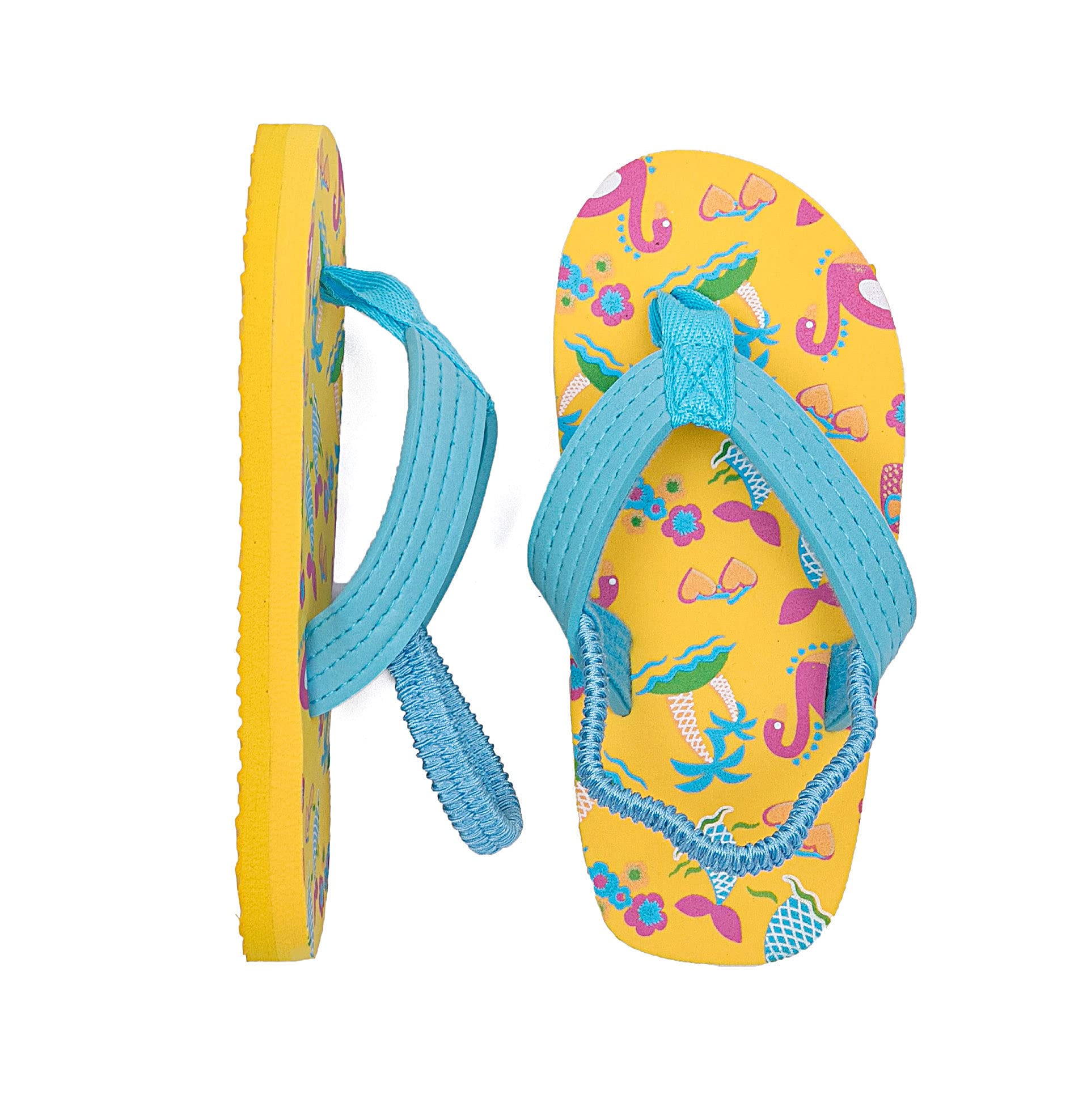 Ceruwum Toddler Girls Beach Sandals - Non-Slip Water Shoes for Pool, Play & Summer Outings - Comfortable Flip Flops for Toddler Girls Ages 2-4