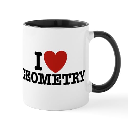 White/Black Inside - I Love Geometry Mug
