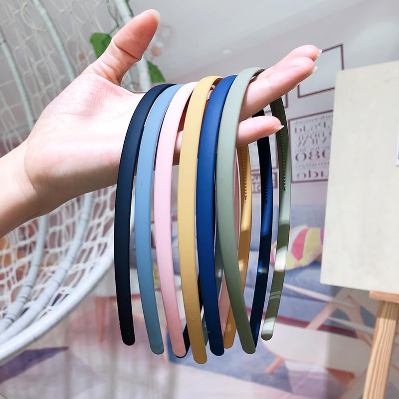 Elegant Slim Pink Alice Hair Bands for Women & Girls - Soft Headband Hair Accessories for School, Work & Everyday Wear