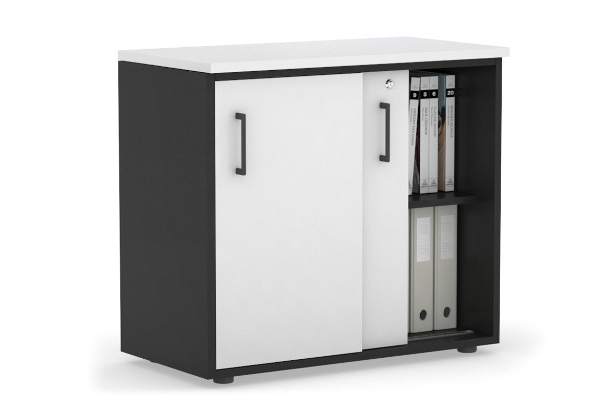Modern 800W x 750H x 450D Sliding Door Credenza Cabinet - Stylish Storage Solution for Living Room, Bedroom or Office Organization