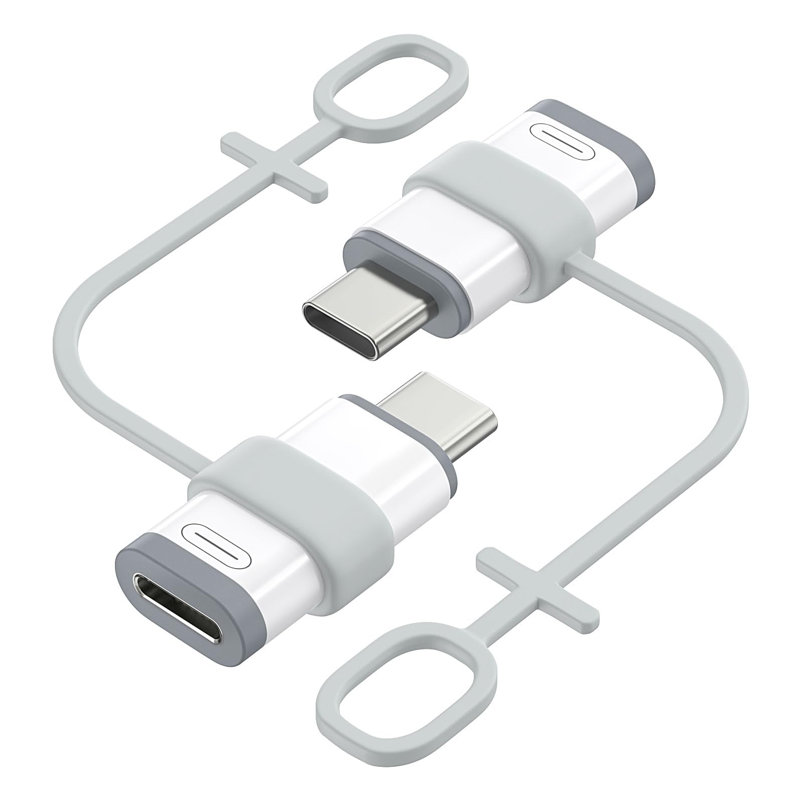 MoKo 2-Pack Lightning to USB C Adapter - Compatible with iPhone 15/16 Pro/16 Pro Max/Plus, Galaxy S24, iPad Air - Fast Charging & Data Sync (Not for Audio/OTG) - Perfect for Travel, Office & Home Charging