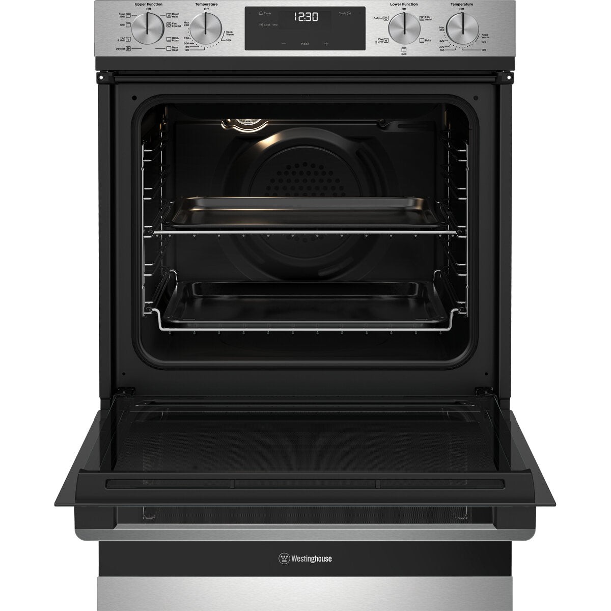 Westinghouse 60cm Stainless Steel Double Oven with Multi-Function - WVE6525SD | Perfect for Baking, Roasting & Family Cooking