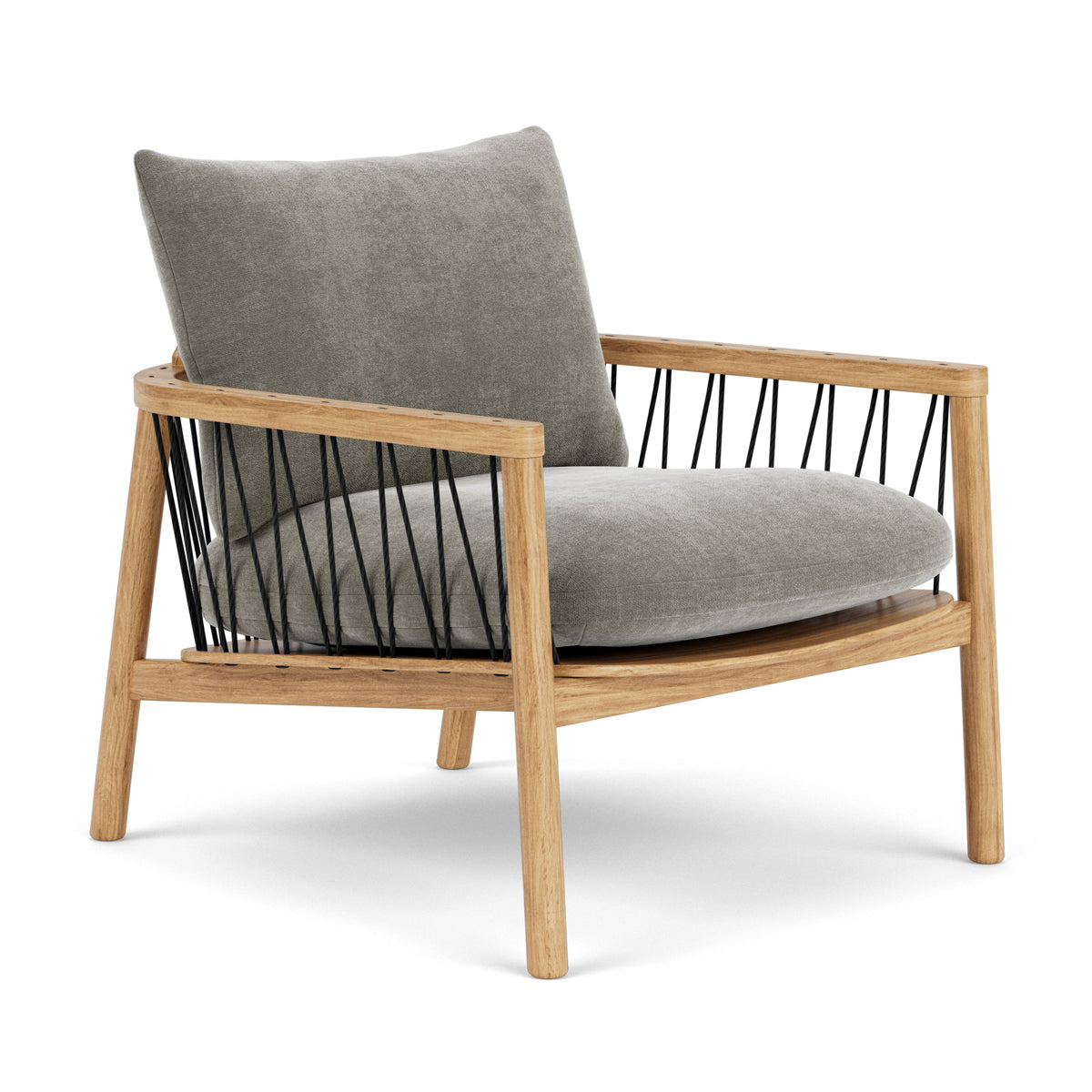 Enzo Fabric Armchair - Modern Upholstered Accent Chair for Living Room, Bedroom & Office - Comfortable Lounge Chair with Sturdy Wooden Legs - Perfect for Relaxing, Reading & Decorating