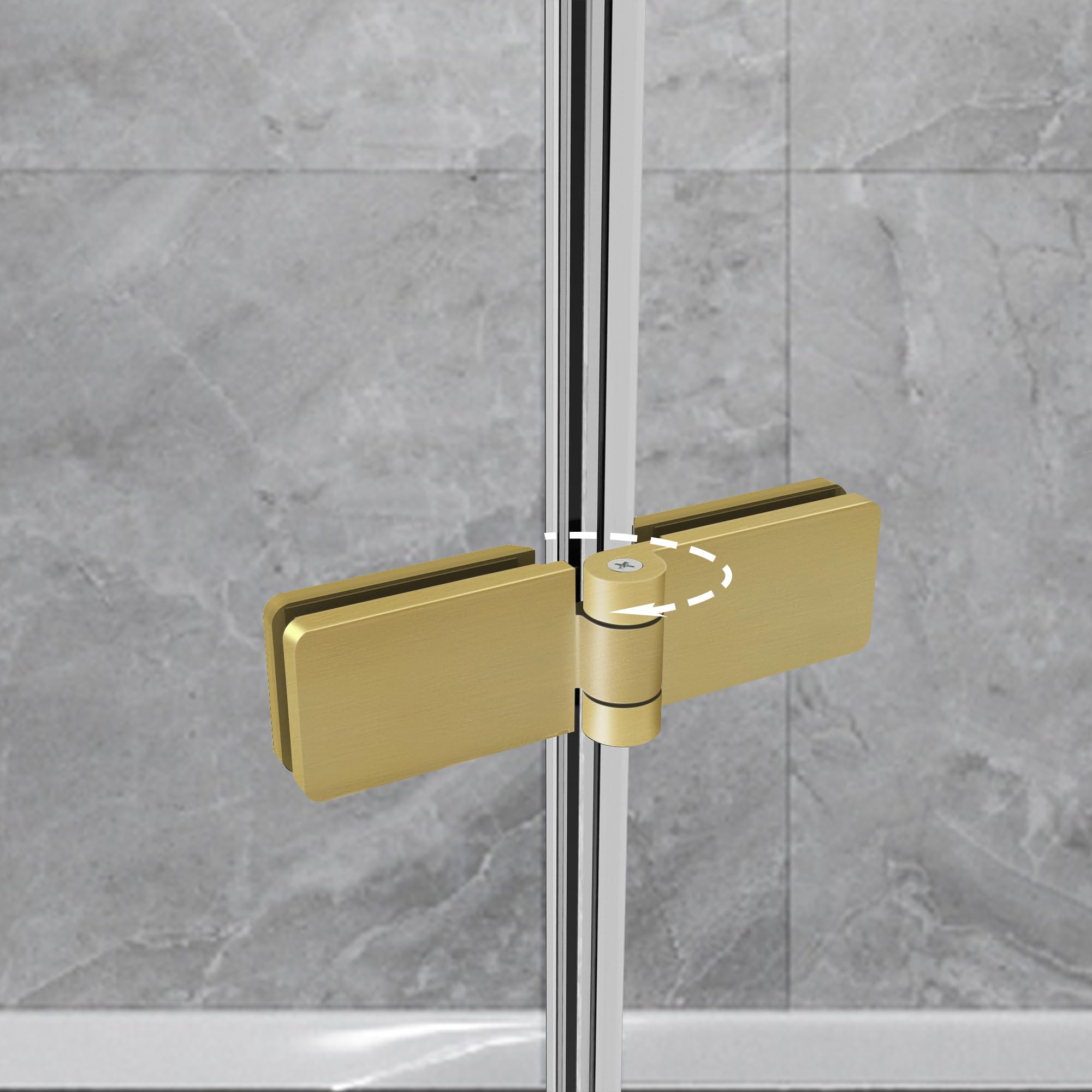 Frameless Hinged Foldable Shower Glass Door 43