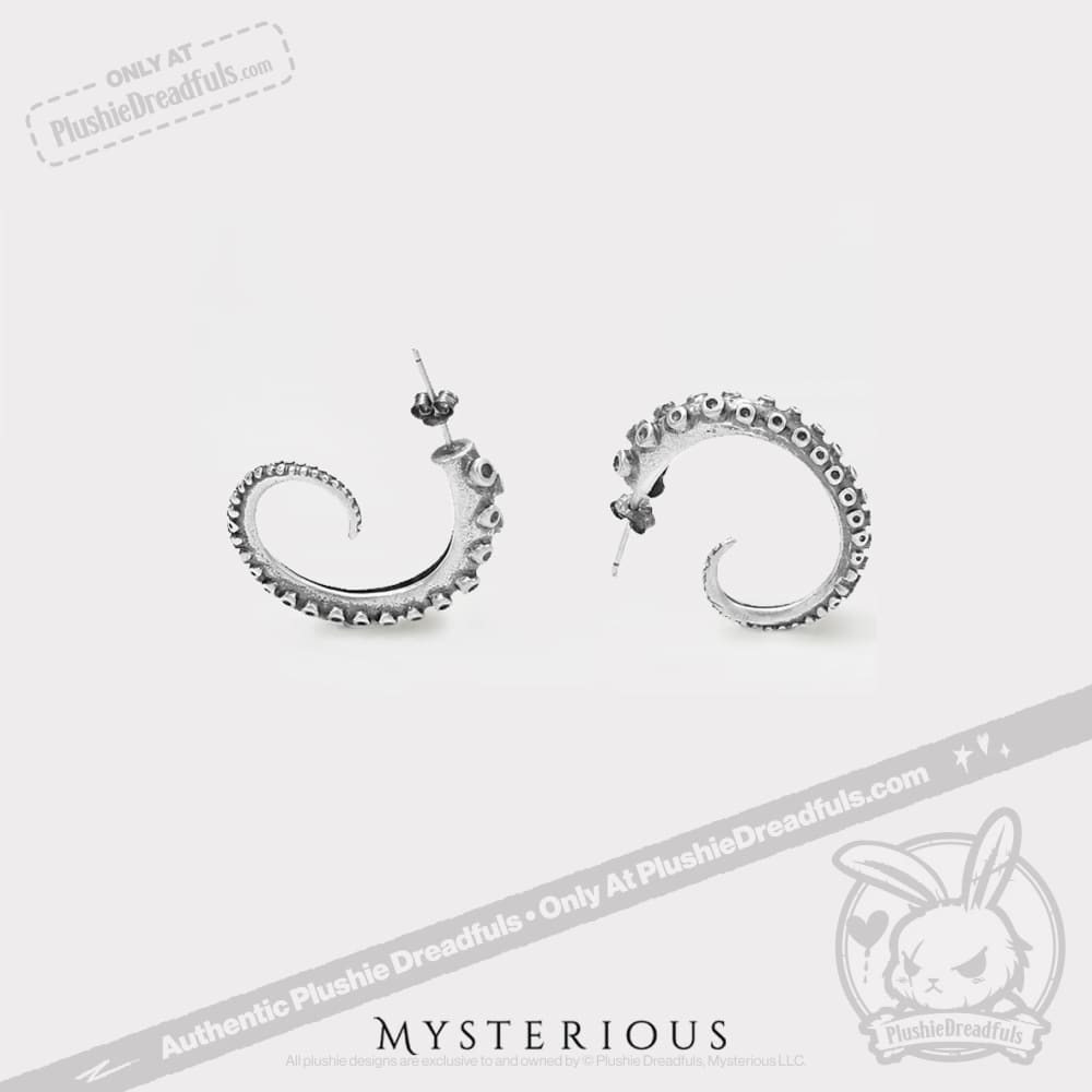 Silver Tentacle Jewelry Set - Unique Octopus Tentacle Earrings & Necklace for Women - Perfect for Halloween Costumes, Cosplay, and Gothic Fashion Accessories