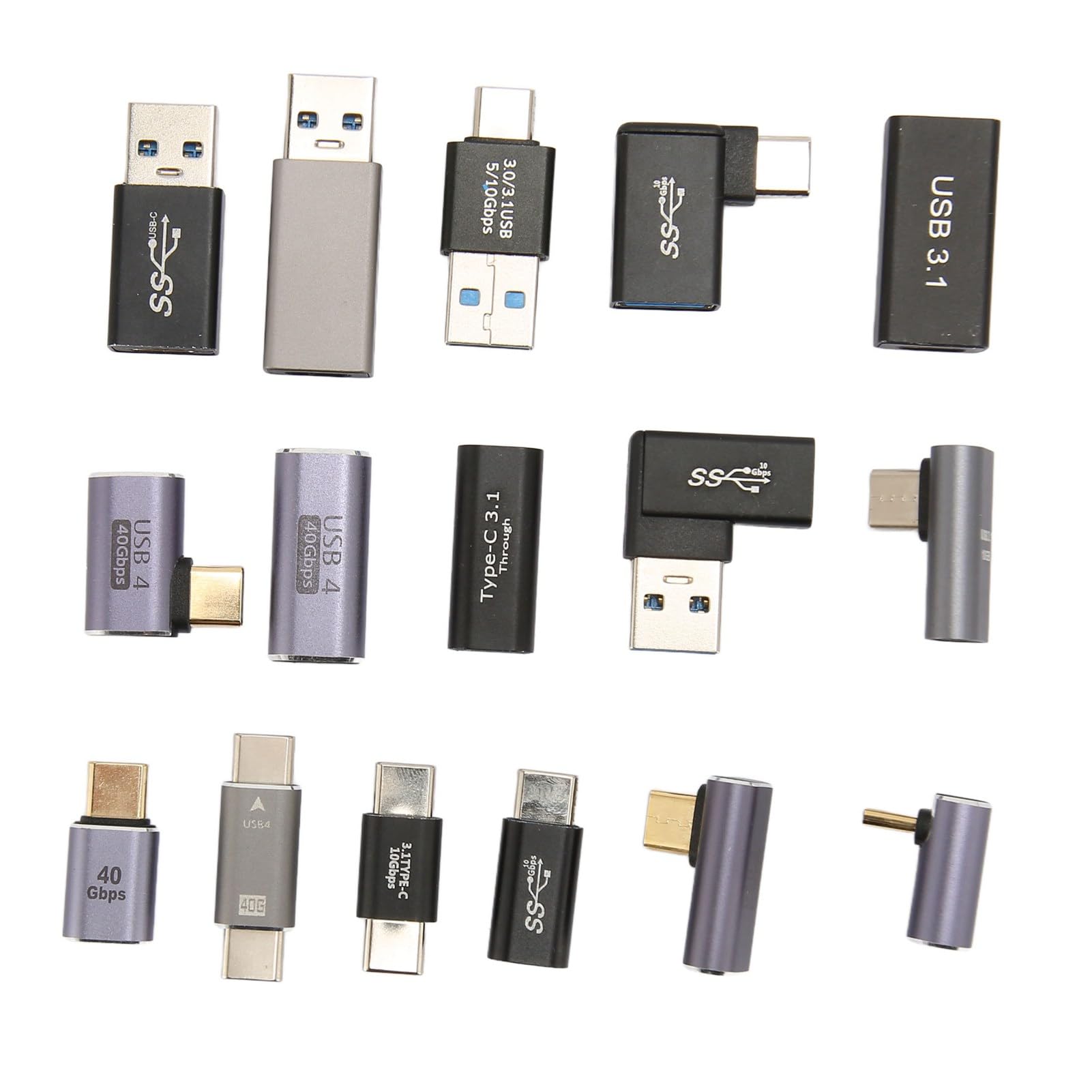Annadue 16-Piece USB Adapter Kit - USB 3.1 to USB C Converters (Female/Male) - Durable Aluminum Alloy Shell - Perfect for Laptops, Smartphones & Tablets - Fast Data Transfer & Charging