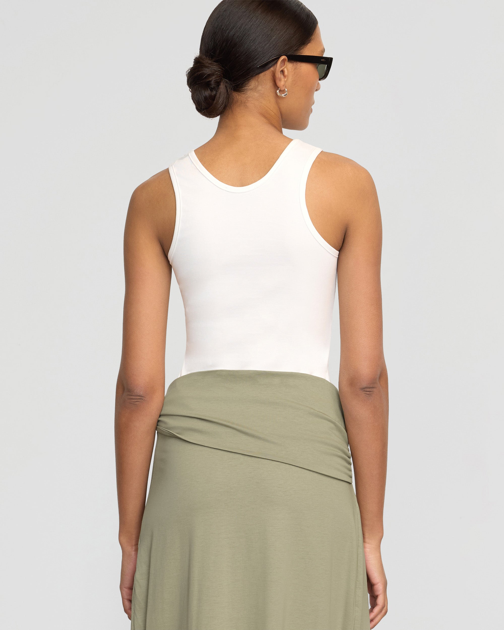 Prithi Scoop Neck Tank Top for Women - Soft Stretchy Comfortable Casual Wear - Perfect for Summer, Yoga, and Everyday Outfits