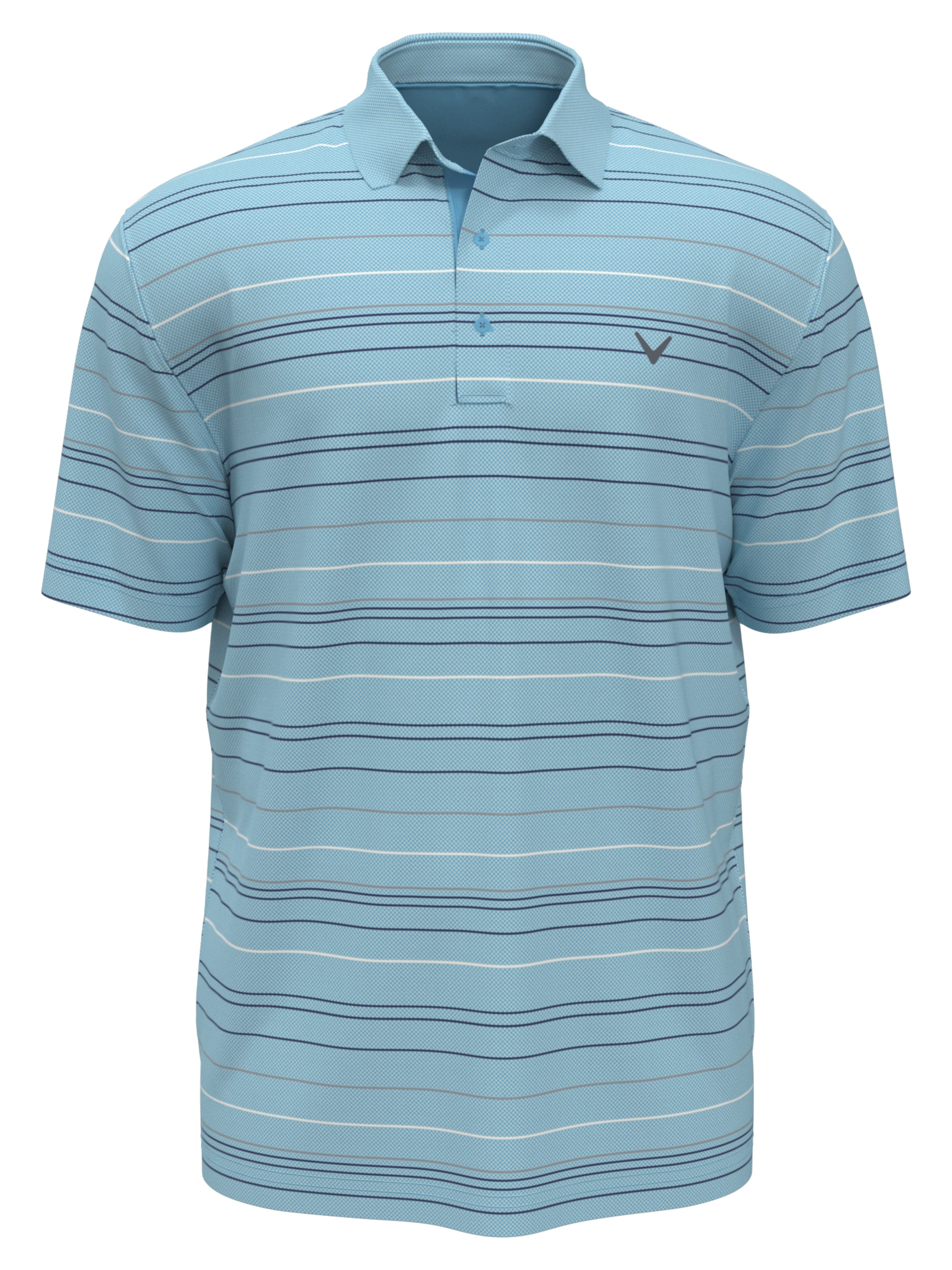 Men's Mosaic Stripe Golf Polo Shirt - Breathable Quick-Dry Performance Tee for Golf, Tennis & Casual Wear