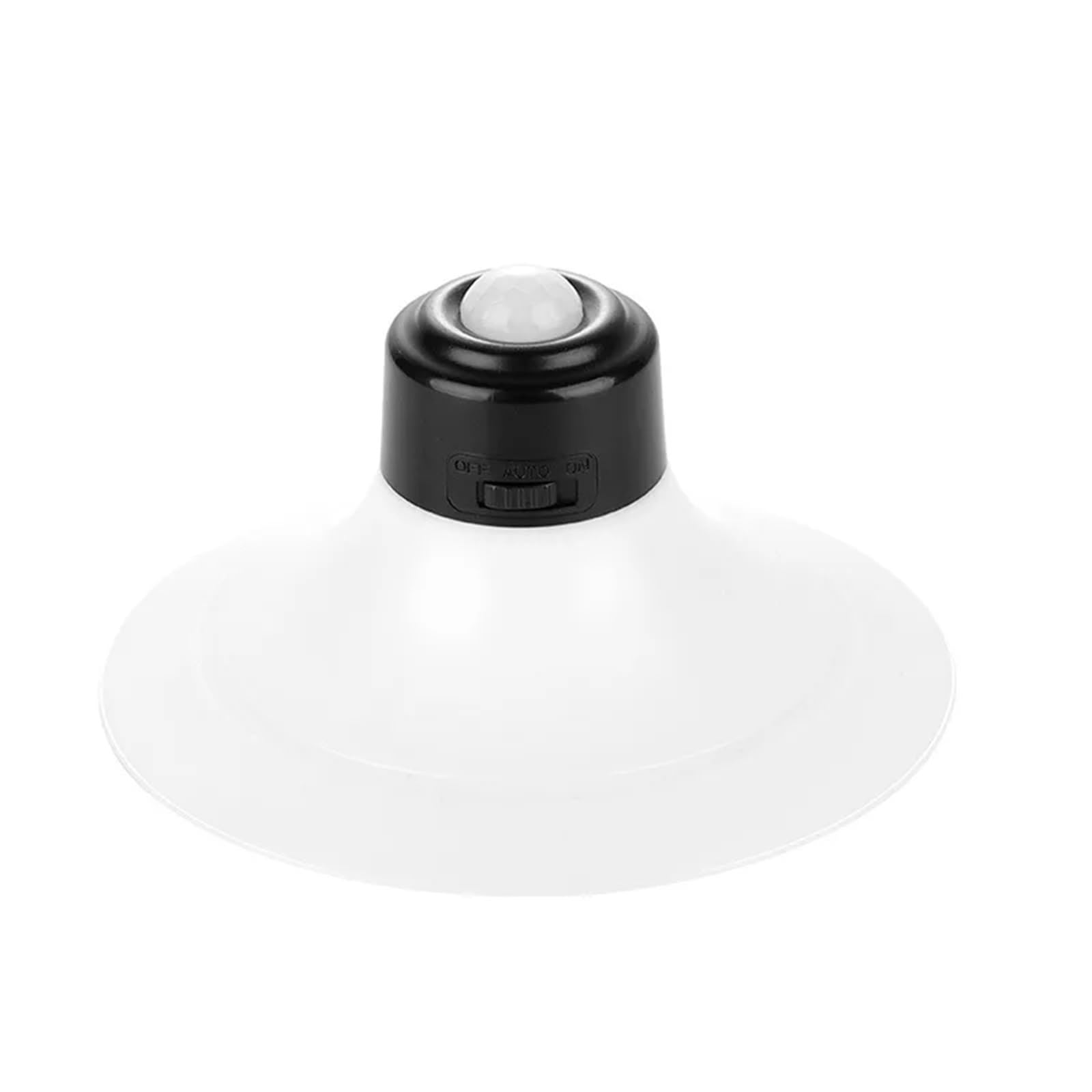 1Pcs Rechargeable LED Night Light with Motion Sensor - Wireless Suction Cup Mini Nightlight for Bedroom, Bathroom, Hallway - Black Color, Energy Efficient & Auto Dimming for Safe Night Navigation