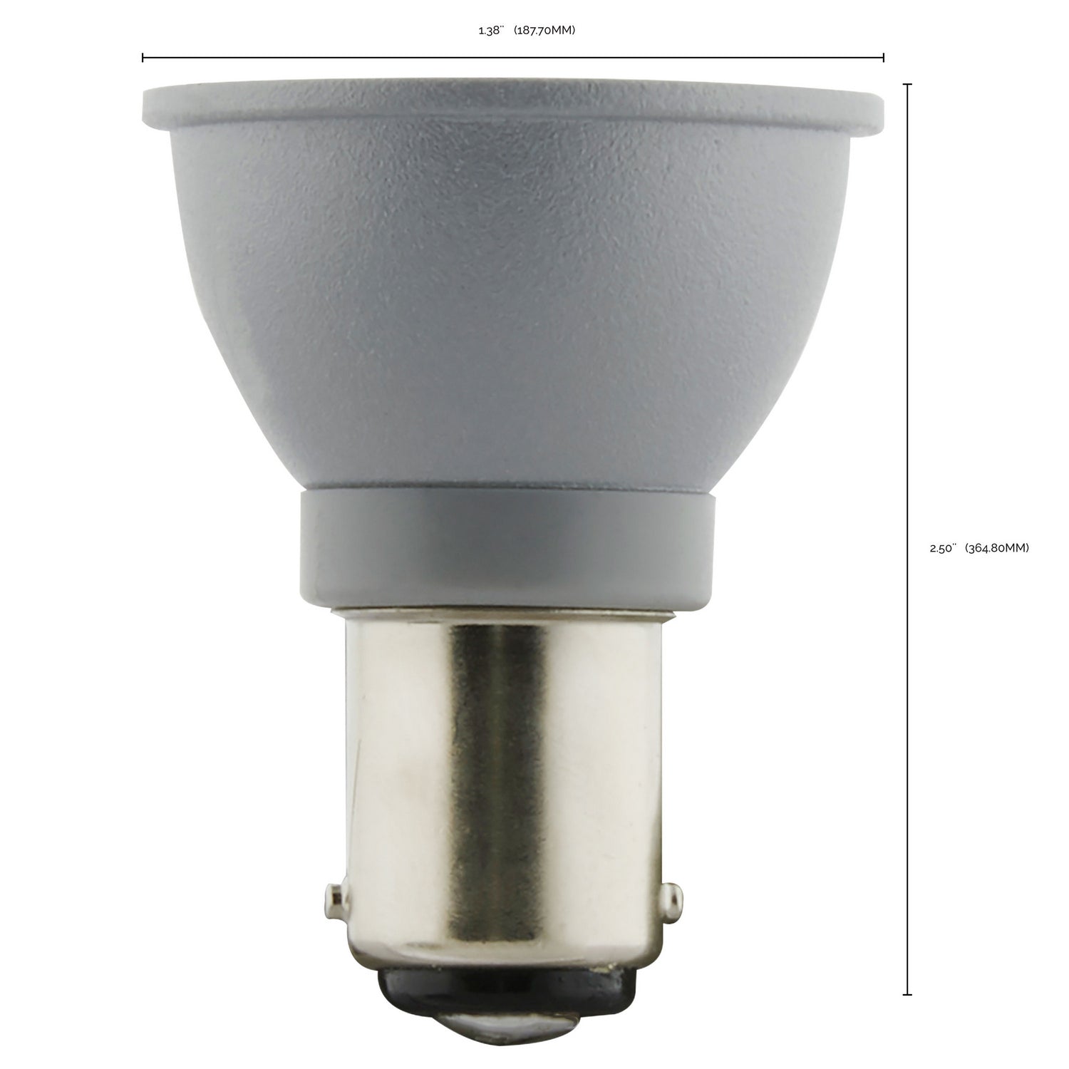 ALR12 LED Reflector Bulb - 3W, 220 Lumens, 3000K Warm White, BA15d Double Bayonet Base, 31° Flood Light for Home, RV, Marine, and Outdoor Lighting