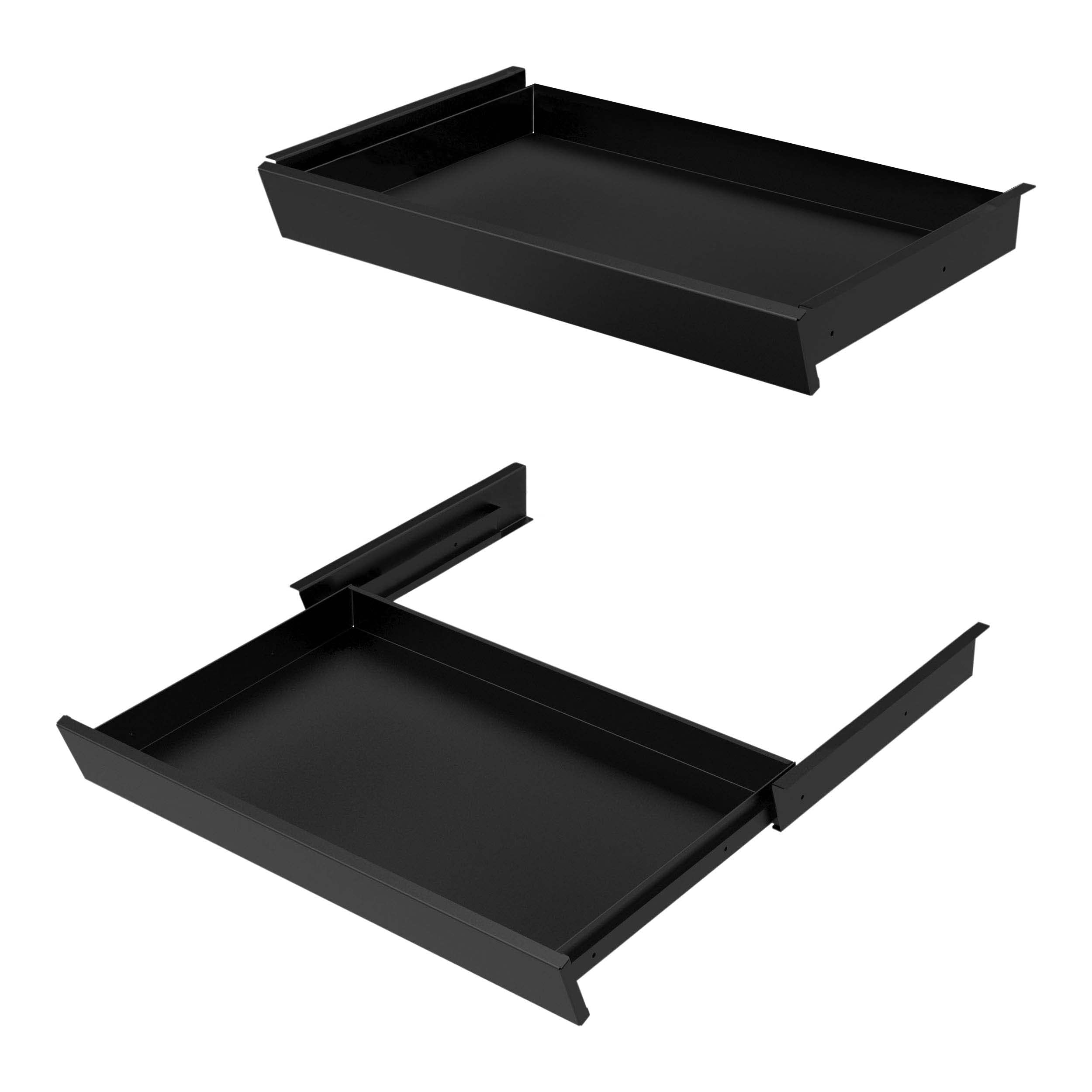 Under-Desk Drawer Organizer for Standing Desks - Black | Office Storage Solution