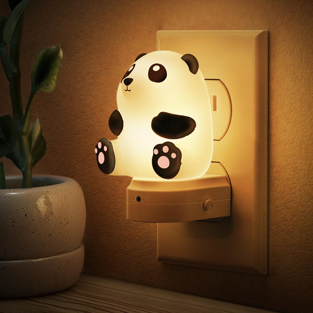 **L LOHAS LED Night Light for Kids - 3D Cute Plug-in Night Light with Dusk to Dawn Sensor, RGB & Soft White 3000K, 3 Lighting Modes - Perfect for Nursery, Bedroom, Kids Room Decor & Sleep Comfort**    *(Use Scenes: Ideal for nurseries, kids' bedrooms, hallways, or as a soothing night light for toddlers and children.)*