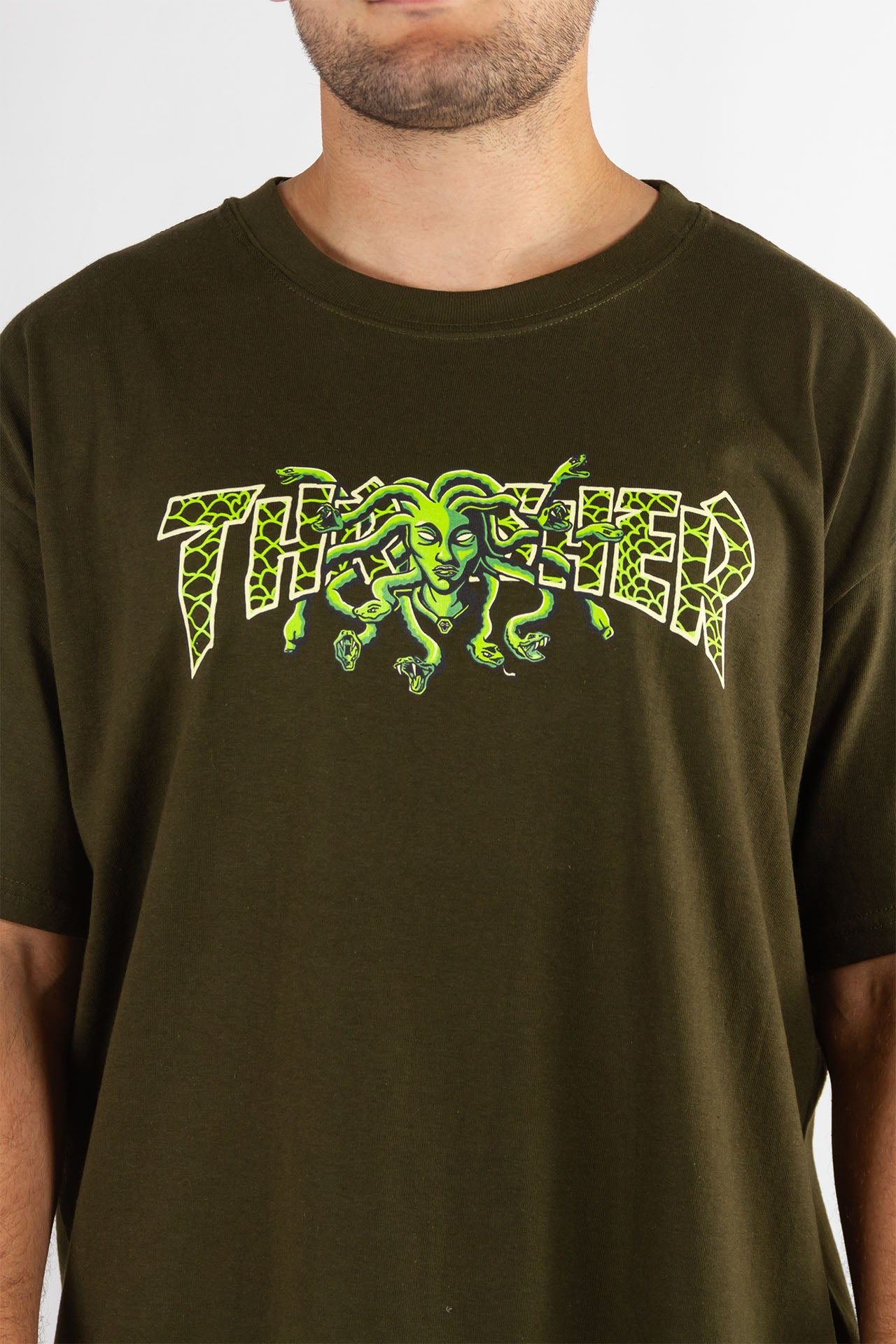 Thrasher Medusa Green T-Shirt for Men & Women - Trendy Streetwear Graphic Tee for Skateboarding, Concerts & Casual Outfits