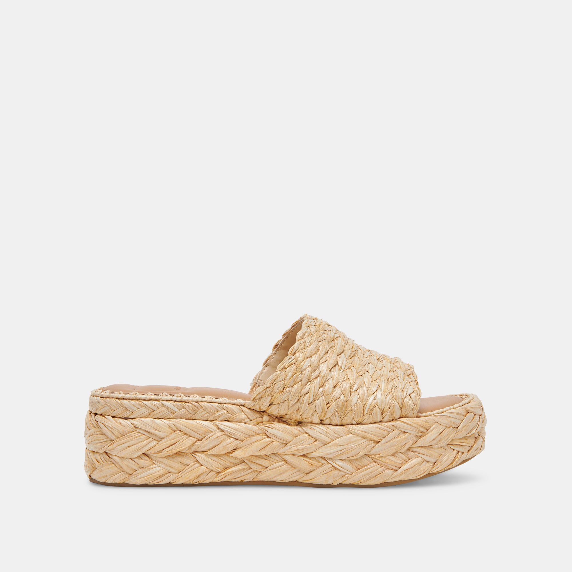 CHAVI WIDE SANDALS Light Natural Raffia - Comfortable Summer Beach Shoes for Women, Perfect for Vacation, Poolside & Casual Outings