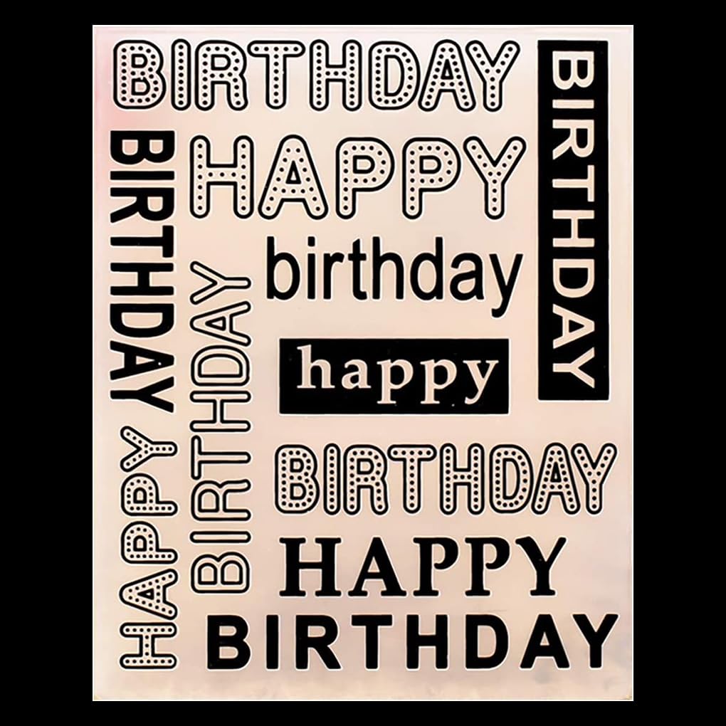 Happy Birthday Embossing Folders for Card Making - Plastic Scrapbooking & Paper Craft Supplies (3010938) - Perfect for DIY Greeting Cards, Invitations, and Handmade Decorations