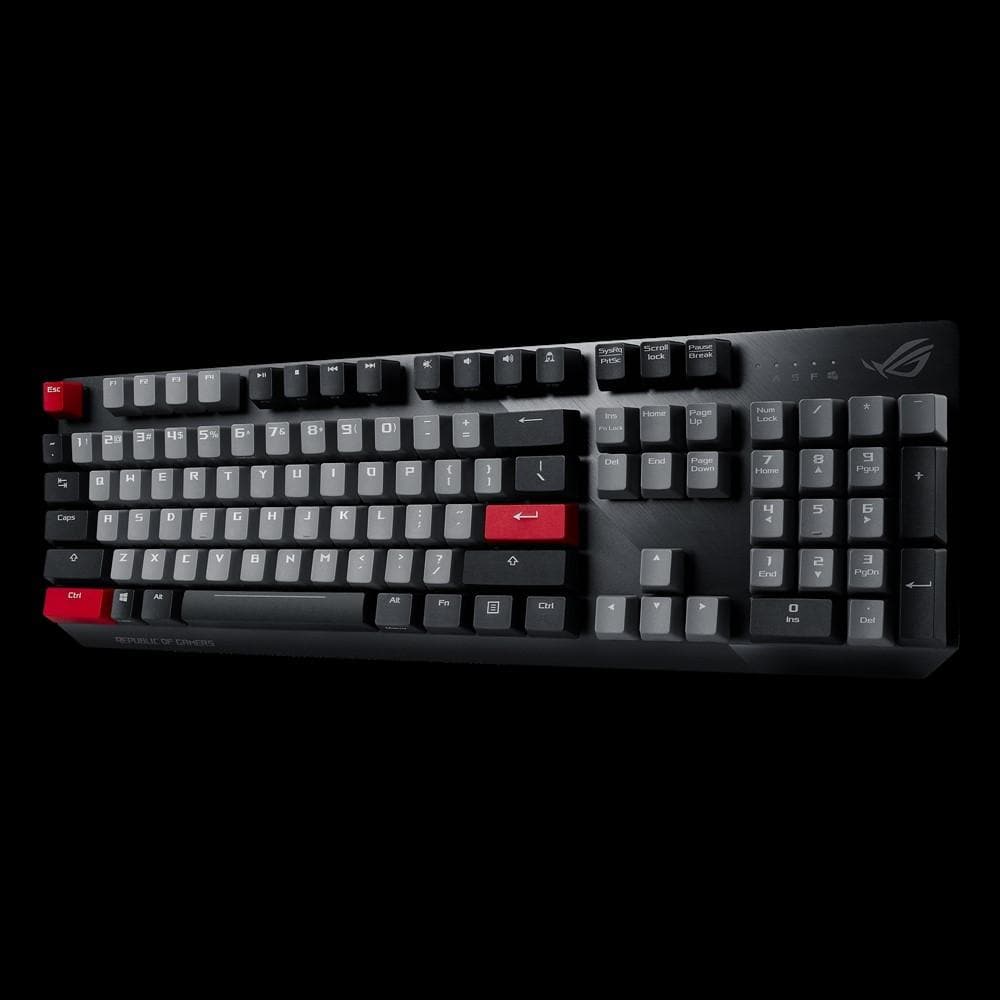 ASUS ROG Strix Scope PBT Keycap Set - MX Red Mechanical Keyboard Switches - Durable 2-Year Warranty - Perfect for Gaming, Typing & Office Work