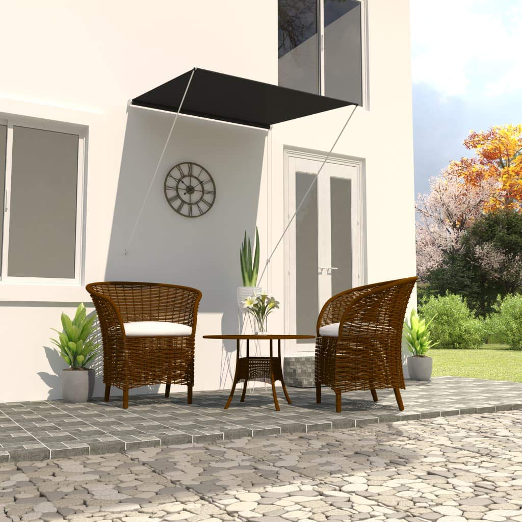 Manual Retractable Non-Screw Awning Sun Shade Shelter - Adjustable Height 39.4