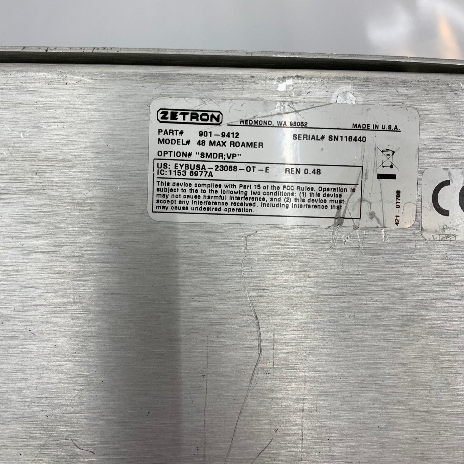 ZETRON 48 MAX Roamer Interpeater Panel 901-9412 - Professional Fire Alarm System for Commercial Buildings & Industrial Facilities