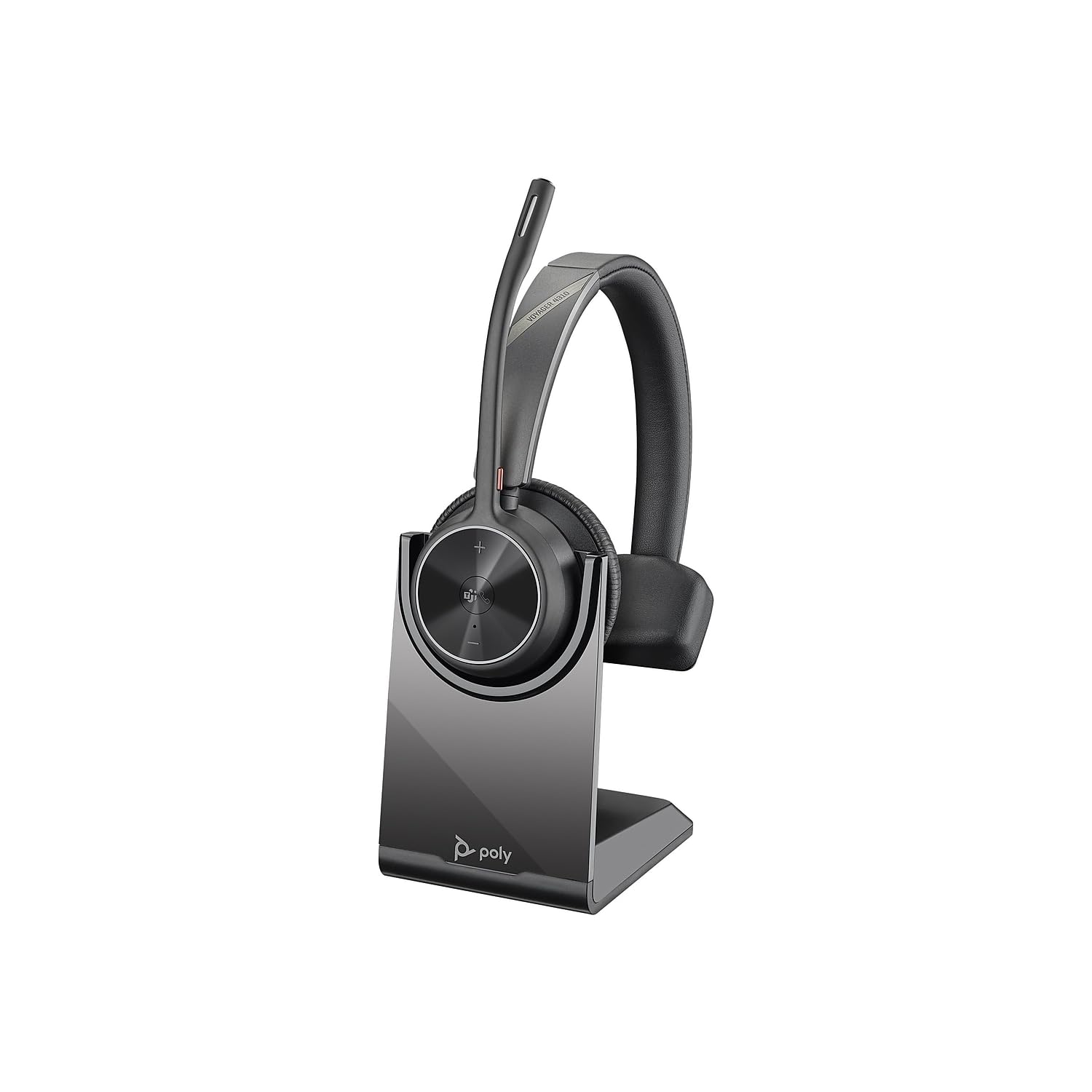 Poly Voyager 4310 UC Wireless Headset with Charge Stand - Bluetooth Single-Ear Headset for PC, Mac & Mobile - Certified for Microsoft Teams, Zoom & VoIP Calls - Ideal for Home Office & Remote Work