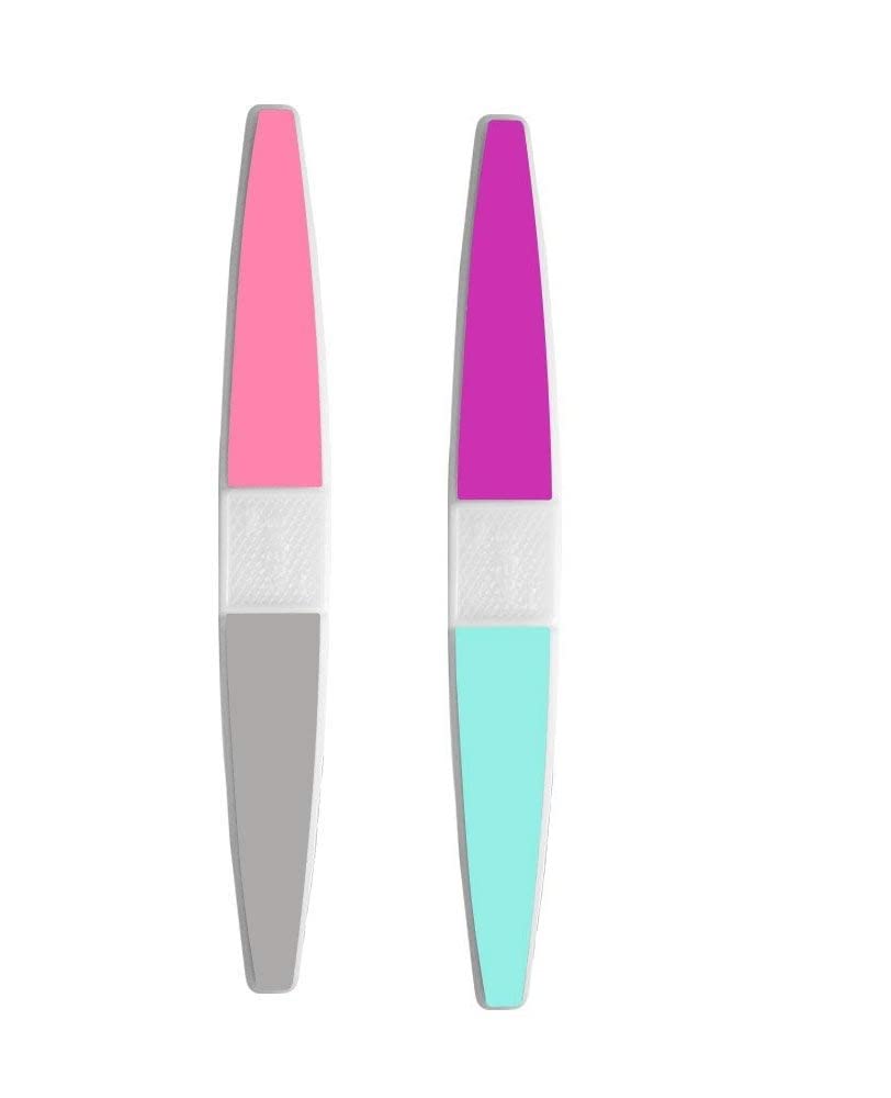 Professional Double Sided Nail File & Buffer Set - 2 Pack Emery Boards for Salon-Quality Manicures at Home, Travel & Professional Use