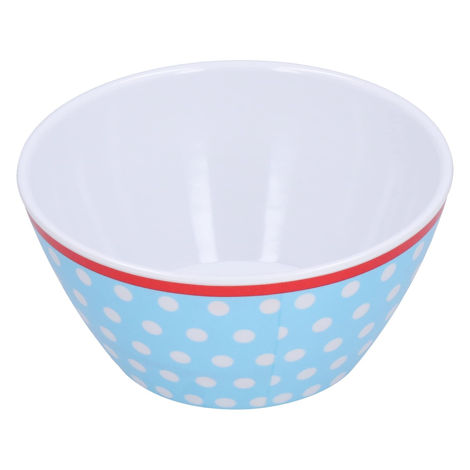 Non-Slip Cake Bowl with Smooth Round Edge - Safe & Healthy Baking Bowl for Cakes, Desserts, and Table Decor (Light Blue Dots) - Perfect for Home Baking, Party Serving, and Kitchen Decor