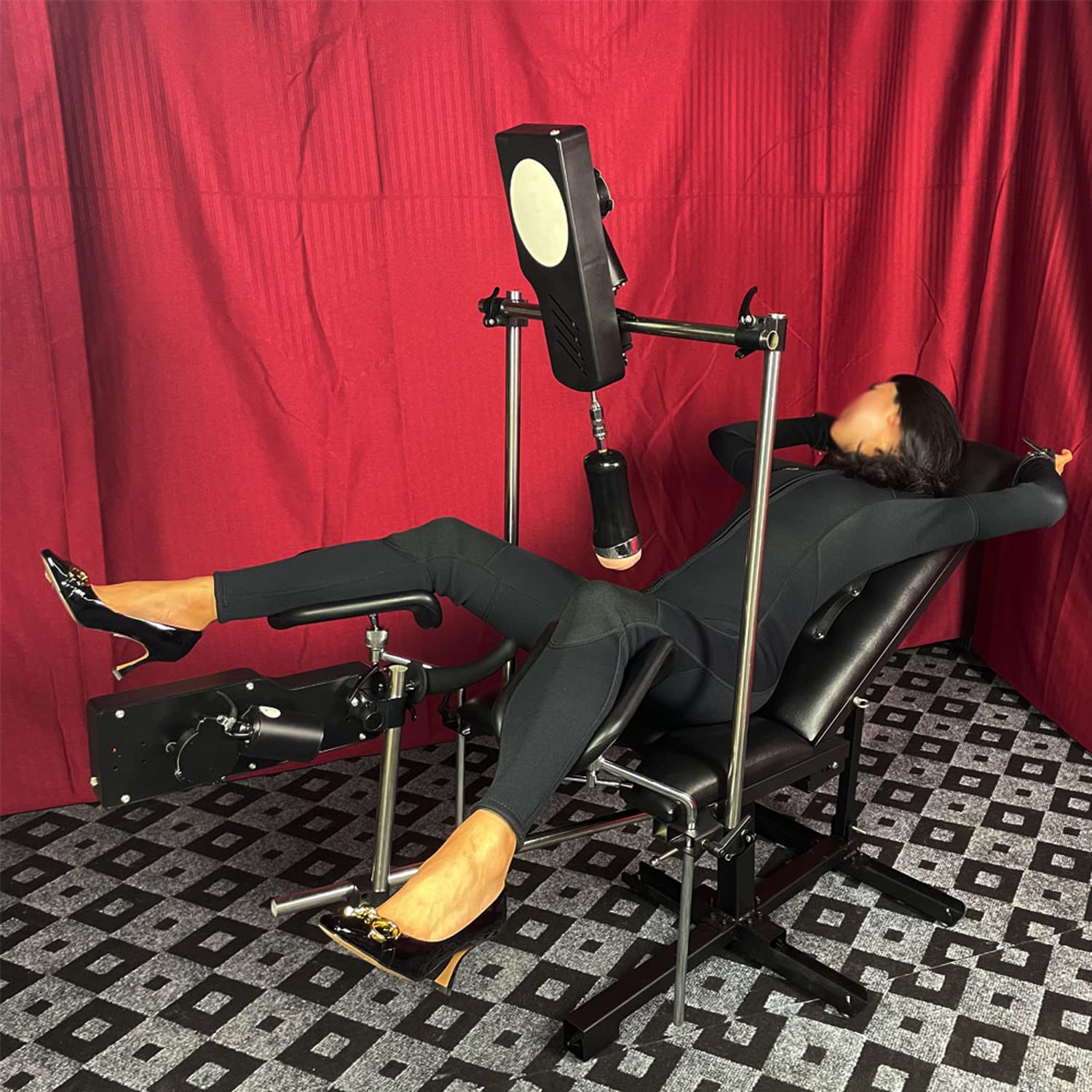 Premium BDSM Sex Chair Bench with Adjustable Straps & Thick Padding – Compatible with 120W Sex Machine for Men & Women – Perfect for Rough Play, Bondage, and Bedroom BDSM Scenes