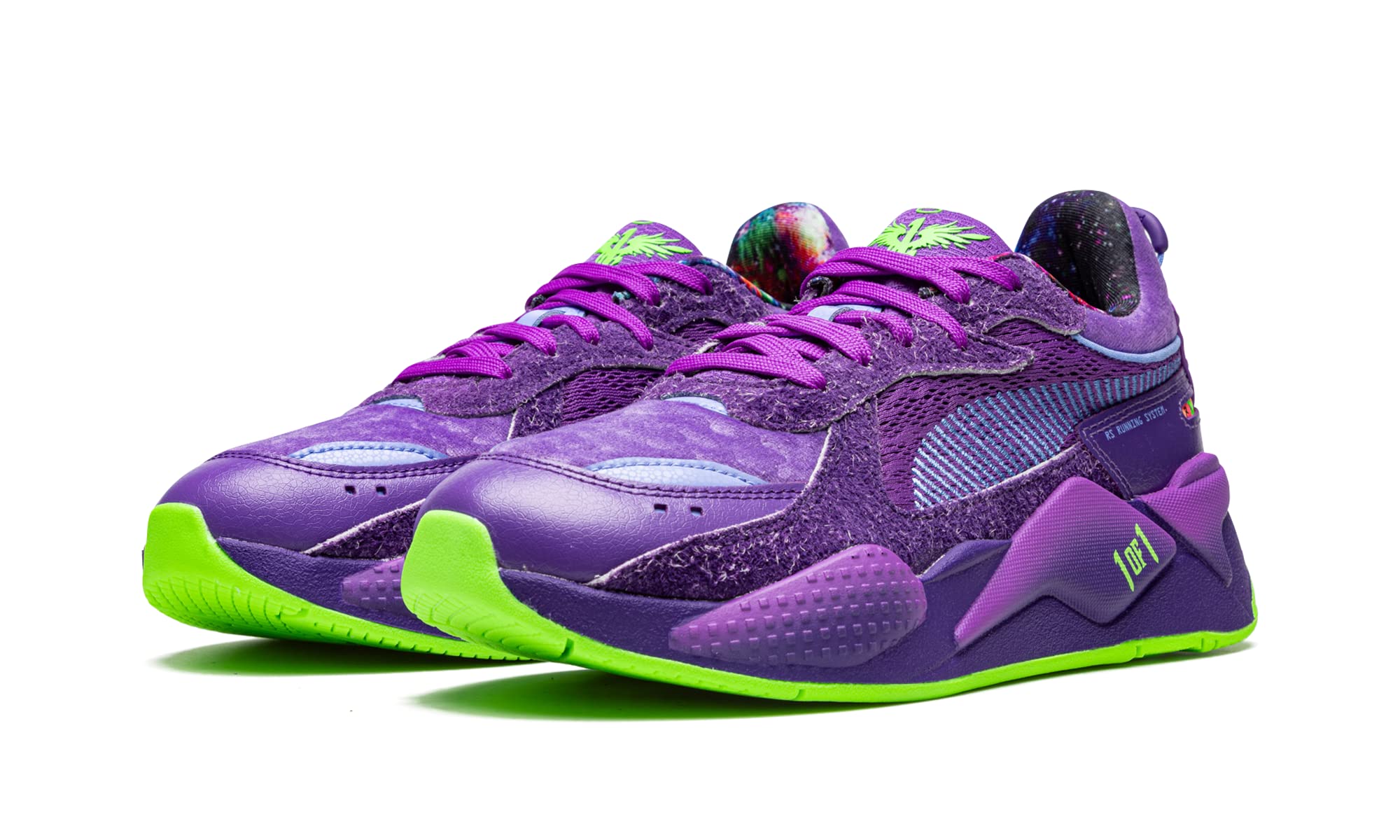 PUMA Men's RS-X Galaxy Basketball Sneakers - Purple & Black Athletic Shoes for Running, Gym & Casual Wear