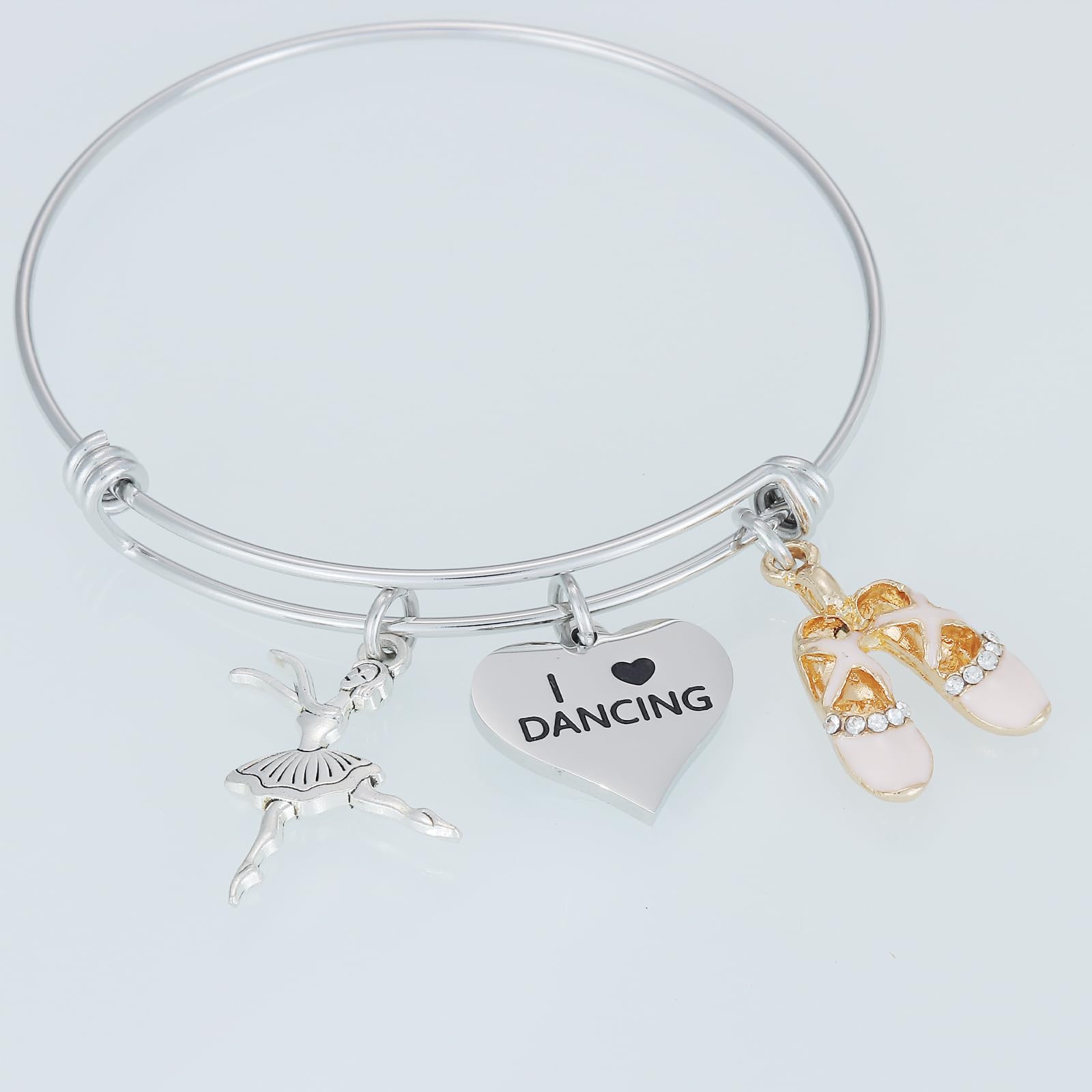 HUTIMY Dance Bracelet for Teen Girls & Women - Ballet Teacher Birthday Gift, Dance Charm Jewelry for Dancers - Perfect for Dance Recitals, Ballet Performances & Dance Class Accessories