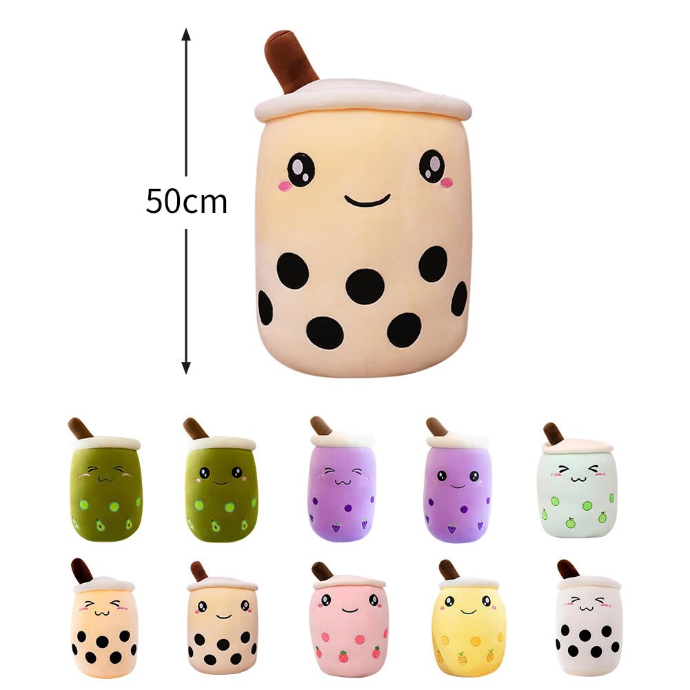 50cm Soft Plush Bubble Tea Pillow - Boba Milk Tea Cup Stuffed Animal Toy, Cute & Cozy Hugging Pillow for Kids, Teens & Adults - Perfect Gift for Anime Fans, Home Decor, Bedroom, Office & Dorm Room