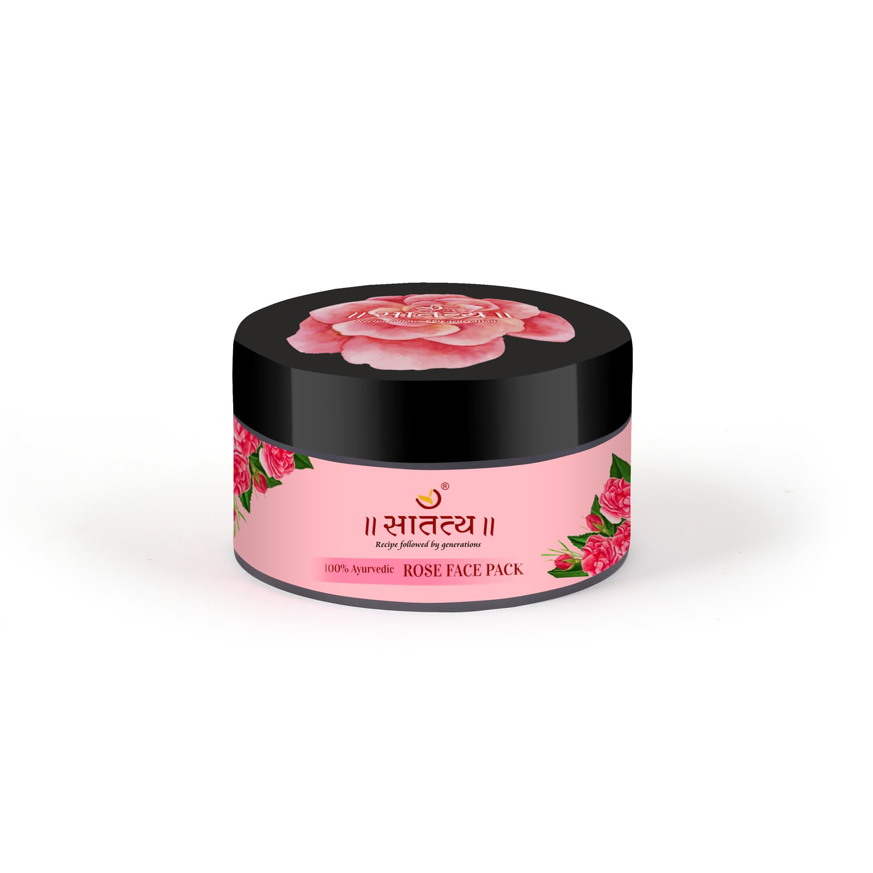 Satatya Ayurvedic Rose Face Mask - 100% Natural Glowing Skin Treatment | Chemical-Free Facial Pack for Dry & Sensitive Skin | Perfect for Daily Skincare Routine & Spa Days