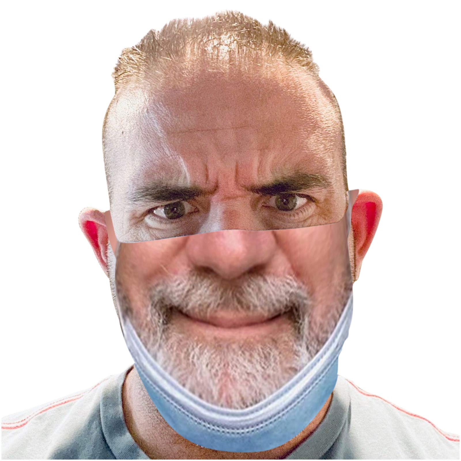 Funny Prank Face Mask for Adults - Pull Down Mouth Cover Trick Mask for Men & Women - Viral TikTok Trend - Perfect for Halloween, Parties & Pranks