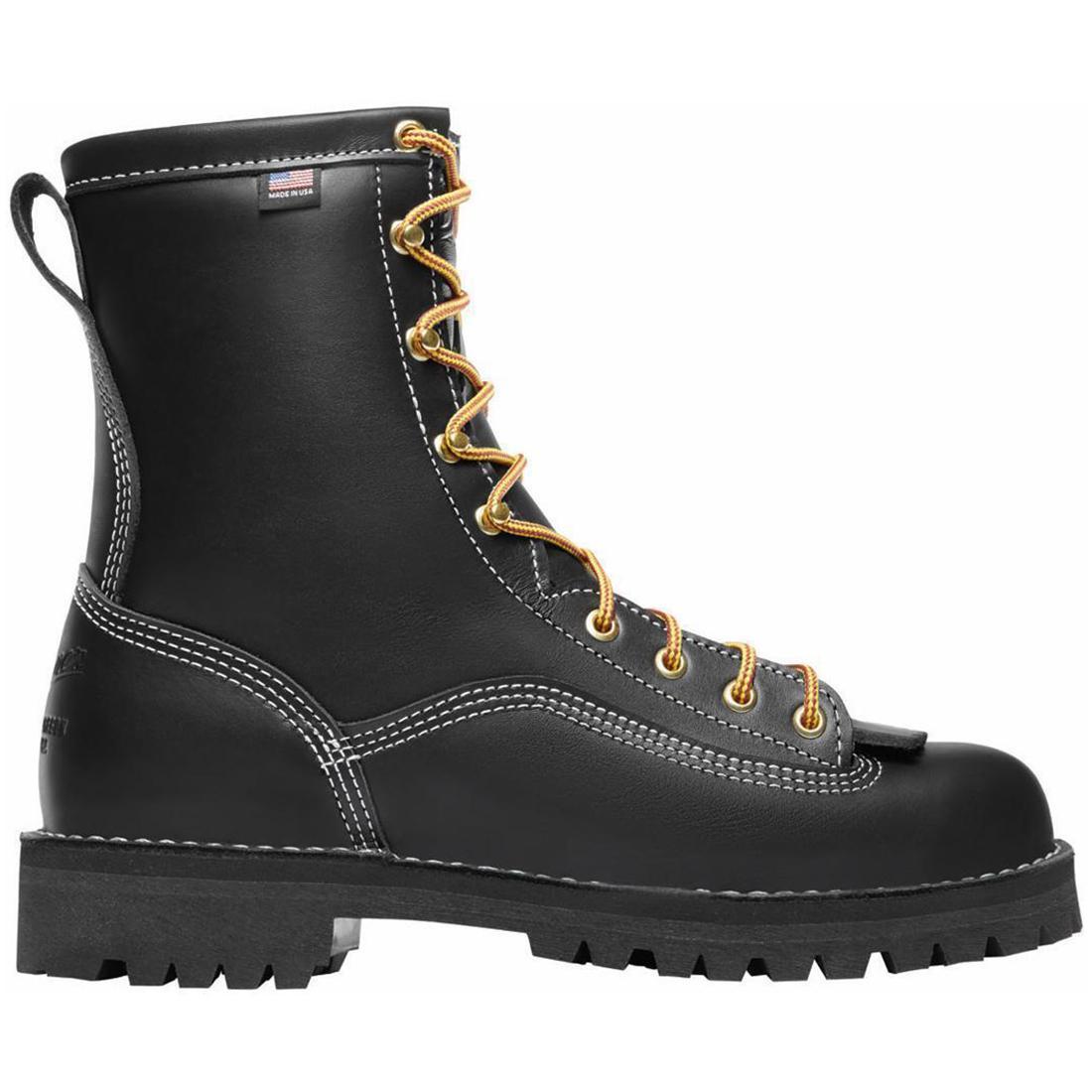 Super Rain Forest 8 200G Waterproof Work Boots for Men - Black Safety Shoes for Construction, Hiking & Outdoor Work