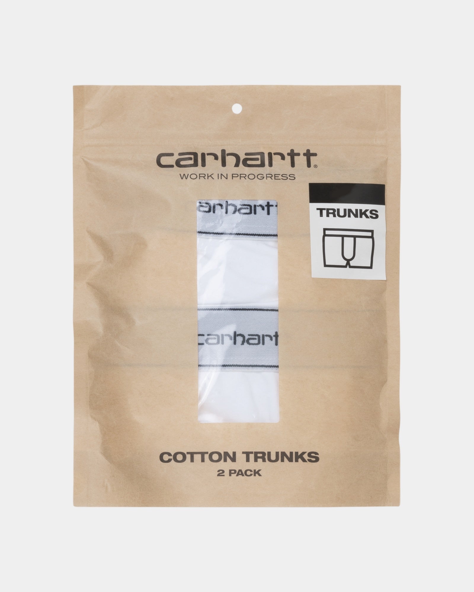 Premium Cotton Trunks (2-Pack) - Soft Breathable Men's Underwear for Everyday Comfort | White & White | Ideal for Workout, Travel & Daily Wear