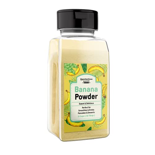 Organic Banana Powder (2 Cups) - All-Natural, Gluten-Free for Smoothies, Pancakes, Baking & Healthy Snacks | Perfect for Vegan, Keto & Paleo Diets | Reusable Eco-Friendly Container