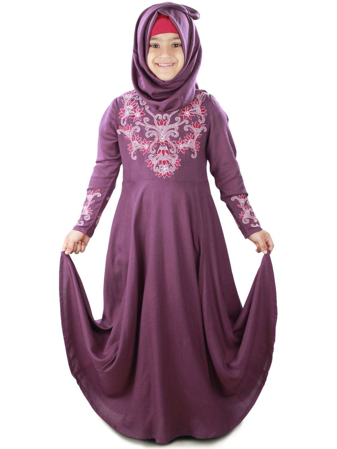 Bahijah Kids Abaya - Islamic Prayer Dress for Girls - Perfect for Eid, Mosque, and Special Occasions