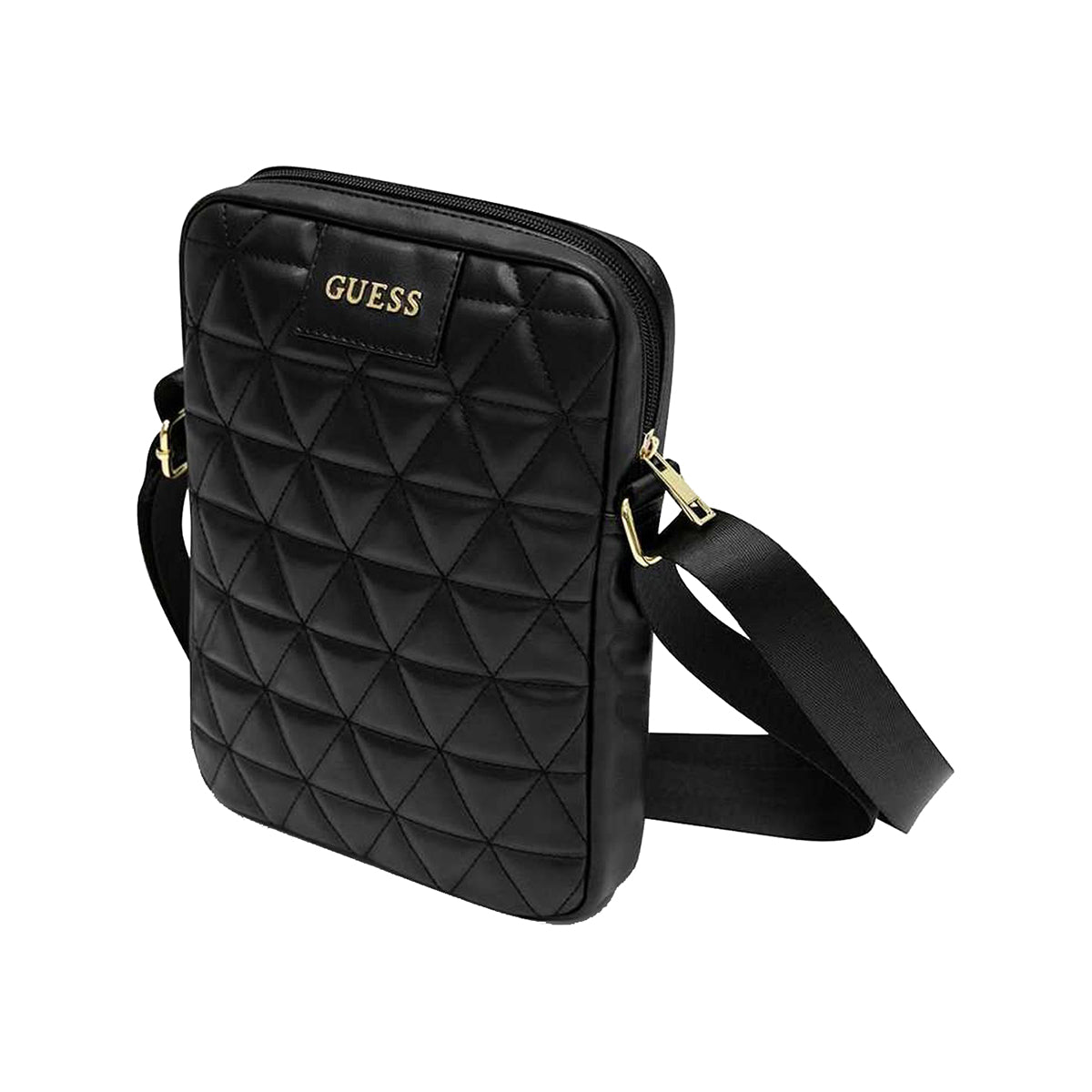Guess Quilted Tablet Bag for 10 Inch Tablet - Black | Stylish & Protective Case for iPad, Kindle, Samsung Tab | Perfect for Work, Travel & School