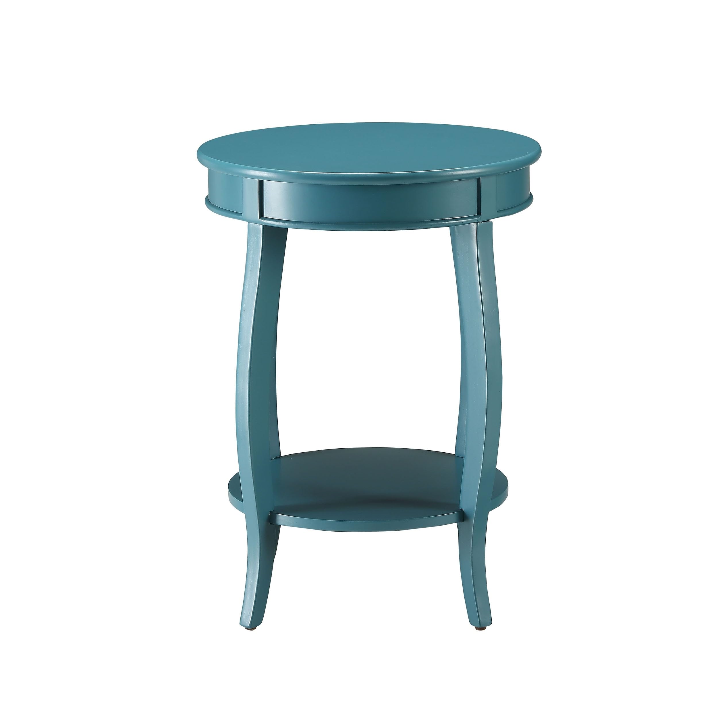 Modern Design Portici Wooden Accent Side Table - Antique White Finish - Perfect for Living Room, Bedroom, or Office Decor