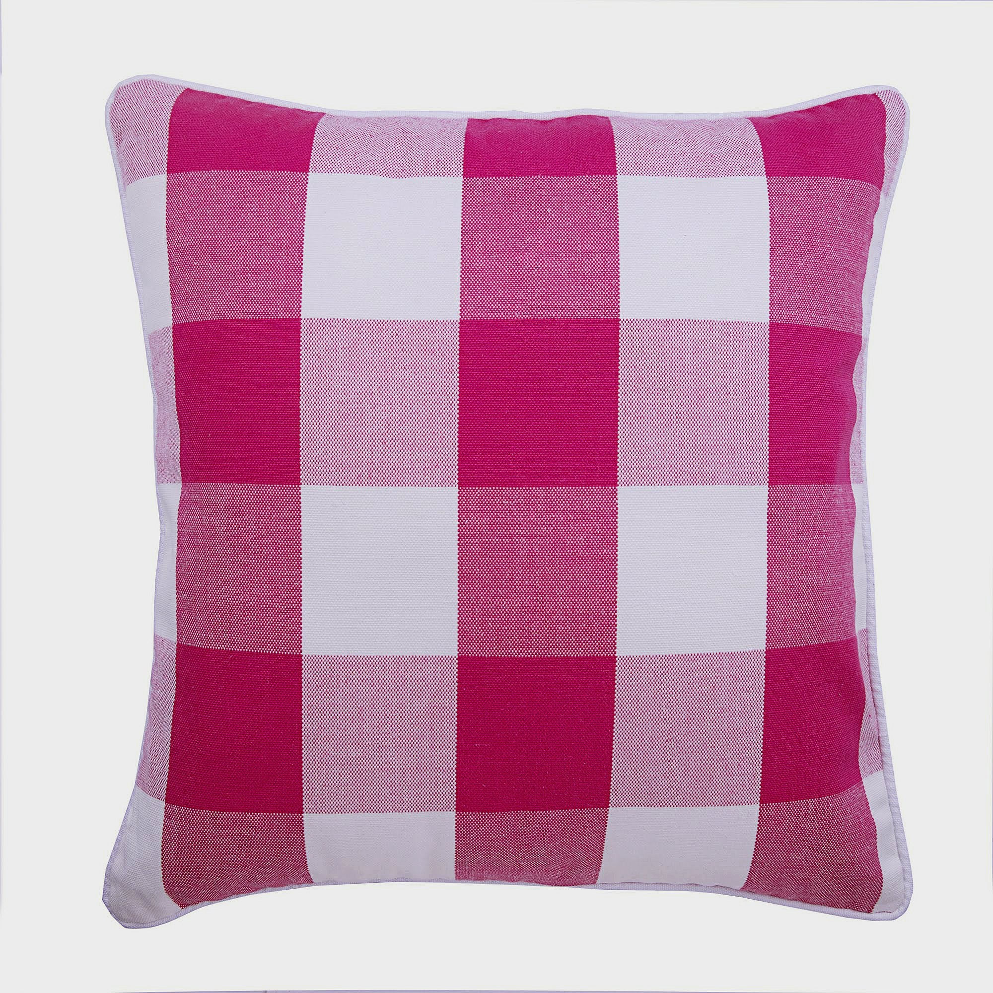 Beige Plaid Cotton Throw Pillow Cover - Soft Decorative Cushion Case for Sofa, Bed & Home Decor