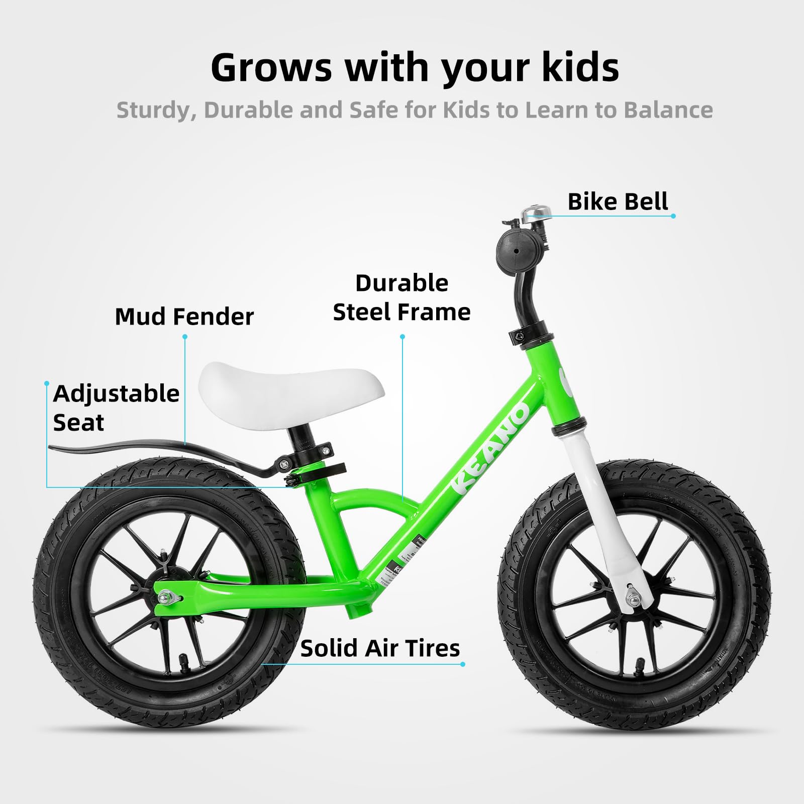 JOYSTAR 12 Inch Kids Balance Bike with LED Light-Up Wheels - No Pedal Toddler Bike for Boys & Girls Ages 2-5 - First Bike for Learning Balance & Coordination - Perfect for Backyard Rides, Park Adventures & Preschool Playtime