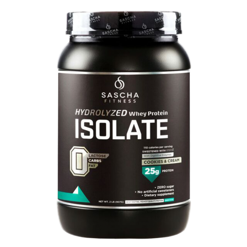 SASCHA FITNESS Premium Whey Protein Isolate Powder - Low Carb, High Protein for Muscle Recovery & Growth - Ideal for Post-Workout, Weight Loss & Bodybuilding