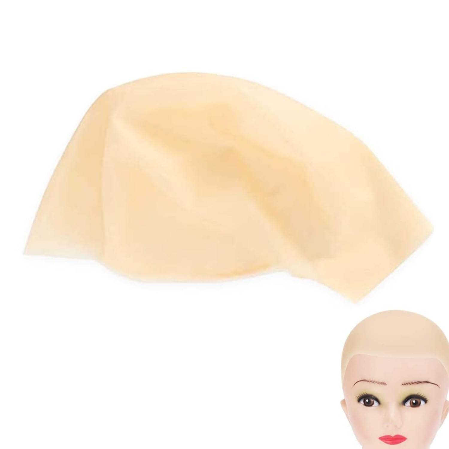 Latex Bald Cap for Adults - Realistic Bald Head Wig Cap for Costume, Makeup & Halloween Accessories - Perfect for Cosplay, Theatrical Performances, and Disguises